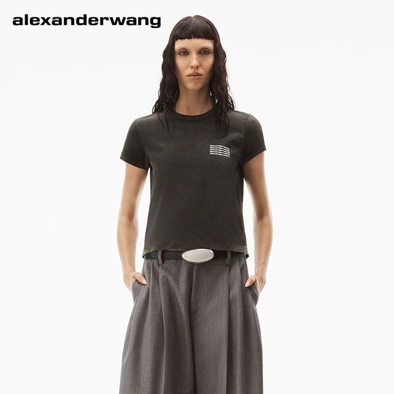 Alexander Wang Alexander Wang Women's Acid Wash Logo T-shirt - dmc Size US XS / EU 42 / 0 - 1 Thumbnail
