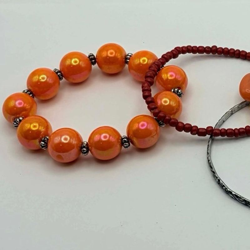 Other Brown & Orange Beaded Bracelet Bundle Size ONE SIZE - 2 Thumbnail