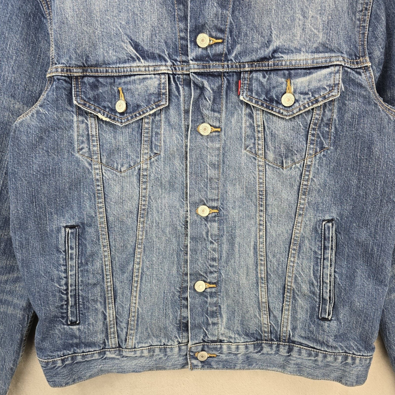 Levi's Levis Denim Jacket Mens Large Blue Type 3 Trucker Western Size US L / EU 52-54 / 3 - 5 Thumbnail