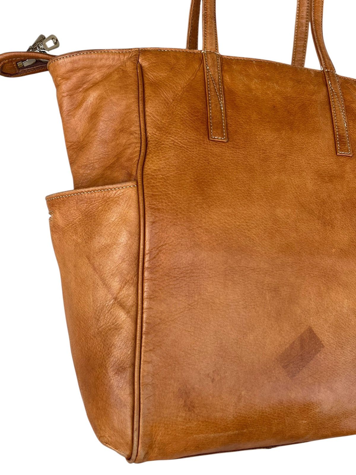 Leather Aniary Japan Patina Leather Tote Bag Cargo Size ONE SIZE - 10 Thumbnail