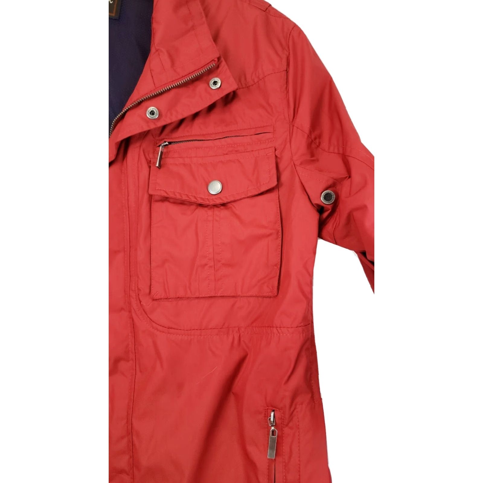 Cole Haan Cole Haan Jacket Womens Small Red Full Zip Snap Button Zip Pockets Coat Ladies S Size S / US 4 / IT 40 - 4 Thumbnail