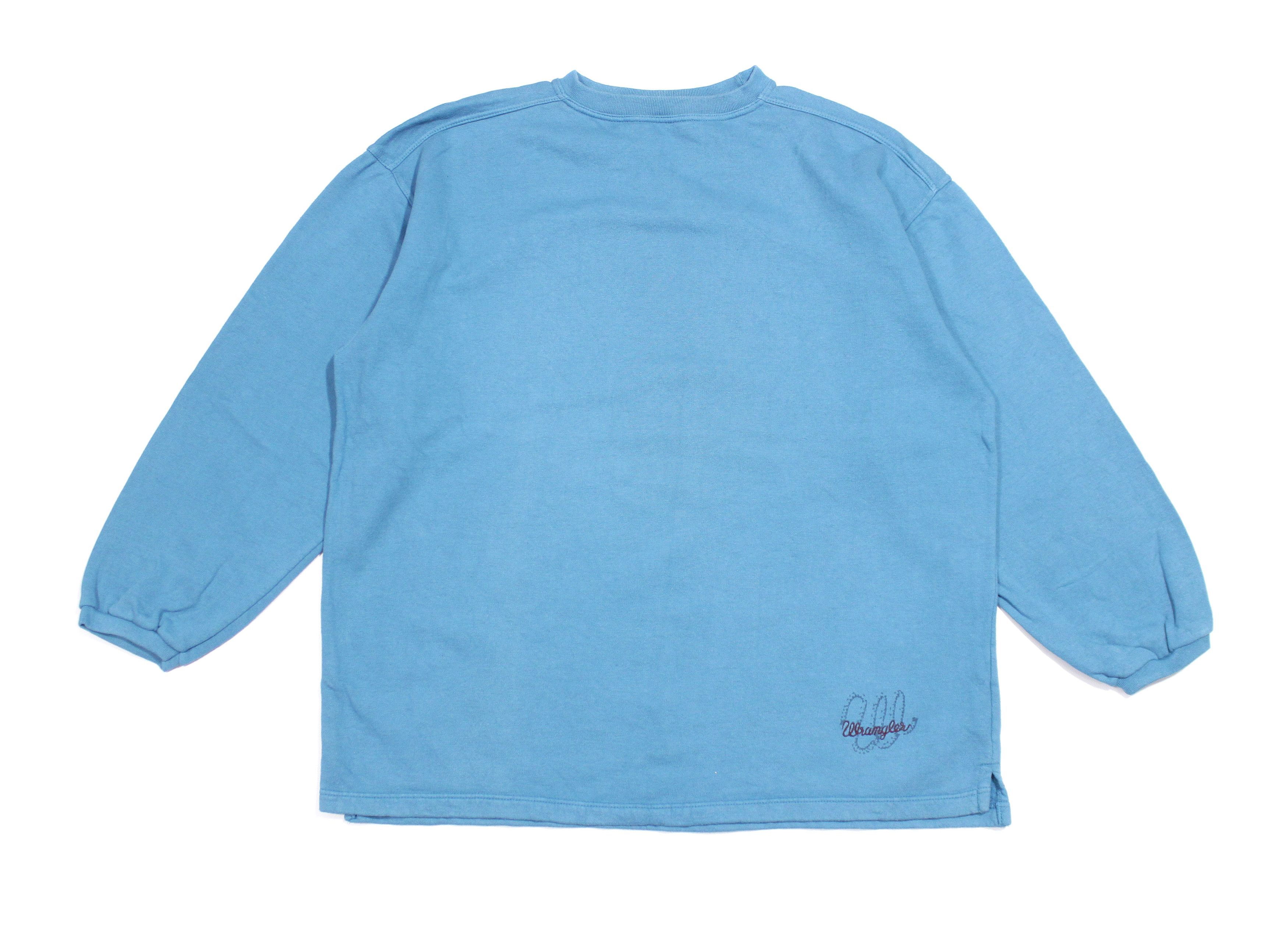 Wrangler 90S Big Logo Baggy Sweatshirt Vintage Size US L / EU 52-54 / 3 - 2 Thumbnail