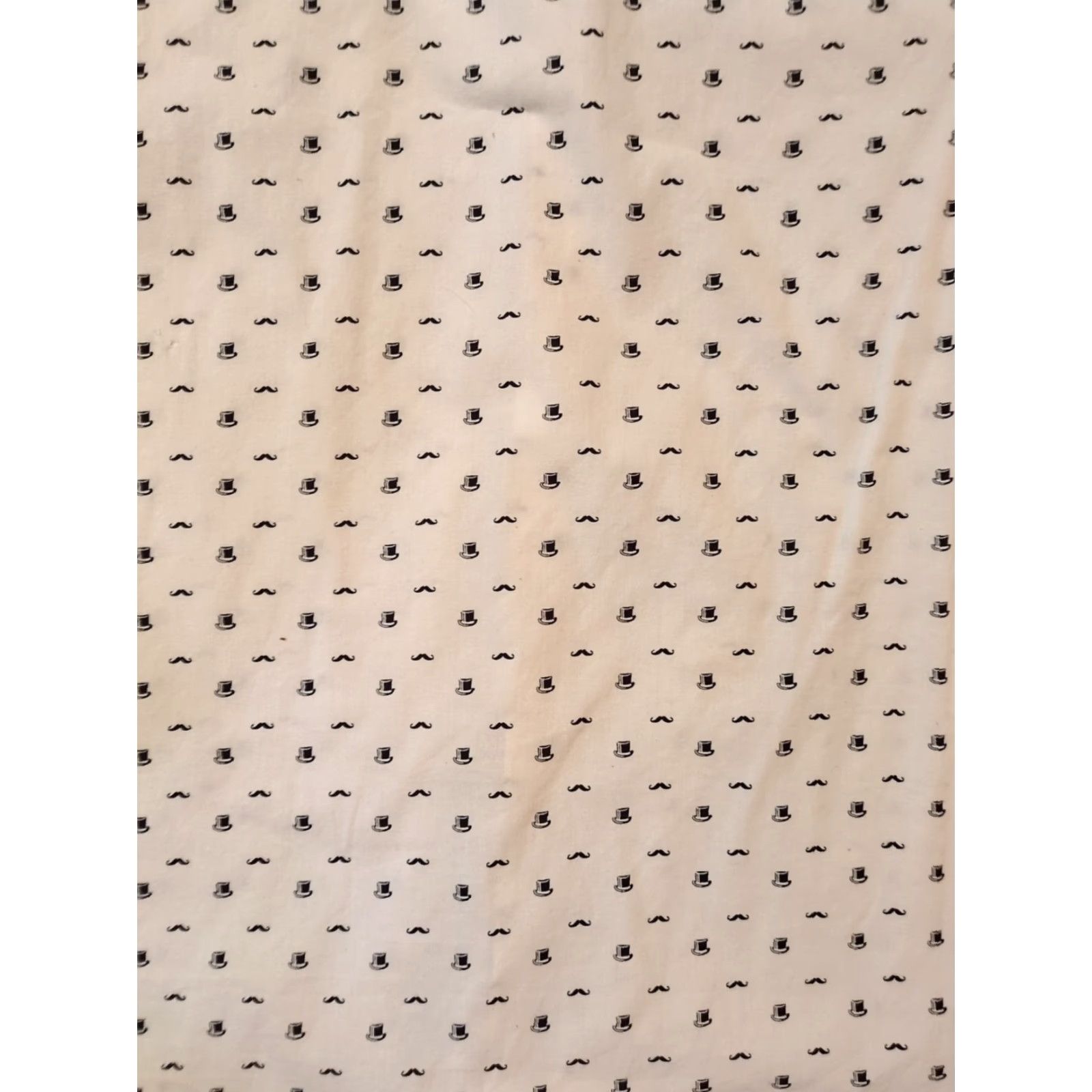Vintage VINTAGE Penguin Shirt Top Hats & Mustaches Button-Up White 46" Chest XL Slim Fit Short Sleeve Geometric Geometric Pattern Mens Hosiery? Size US XL / EU 56 / 4 - 7 Thumbnail