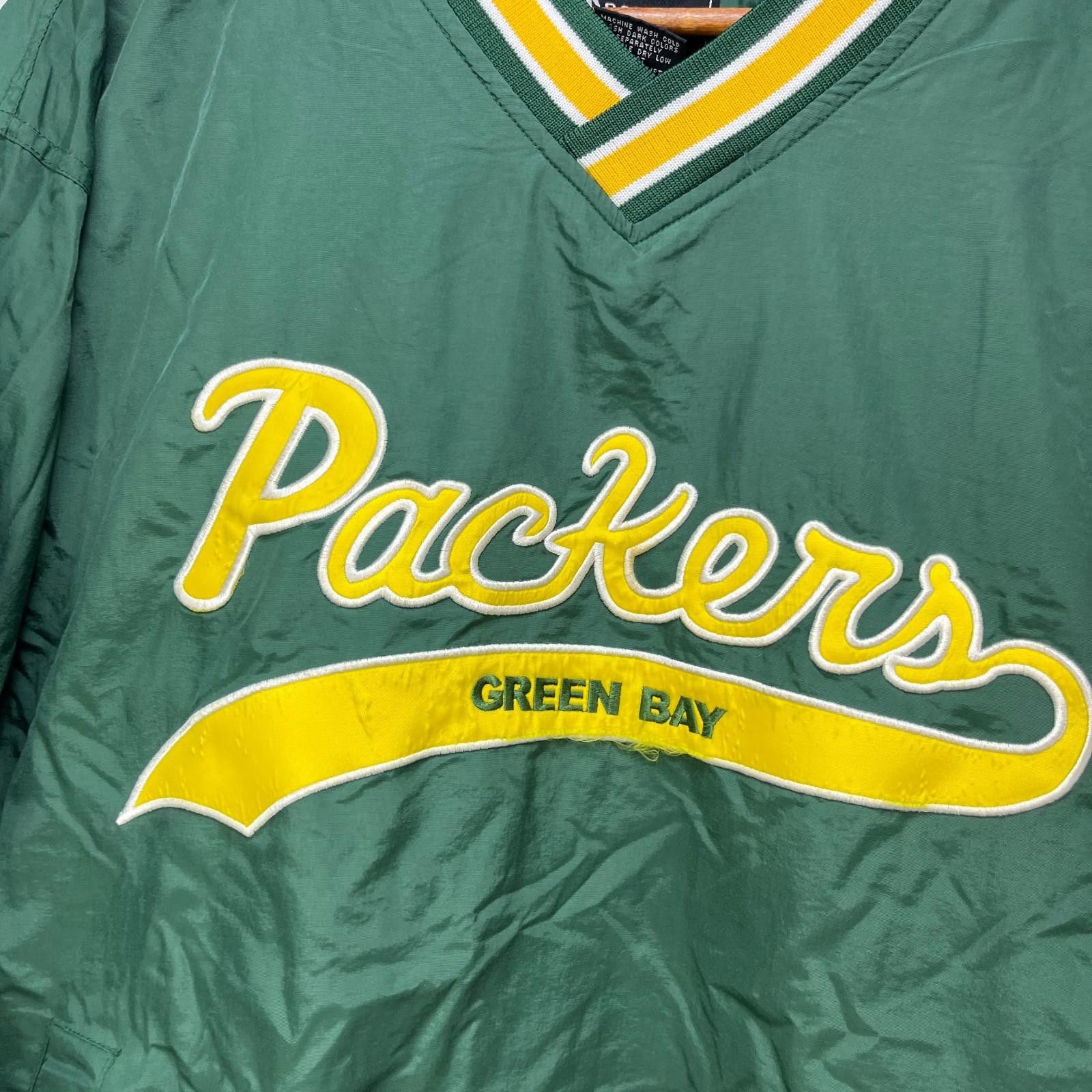 Designer Vintage 90s Green Bay Packers NFL Pullover Jacket Large Size ONE SIZE - 3 Thumbnail