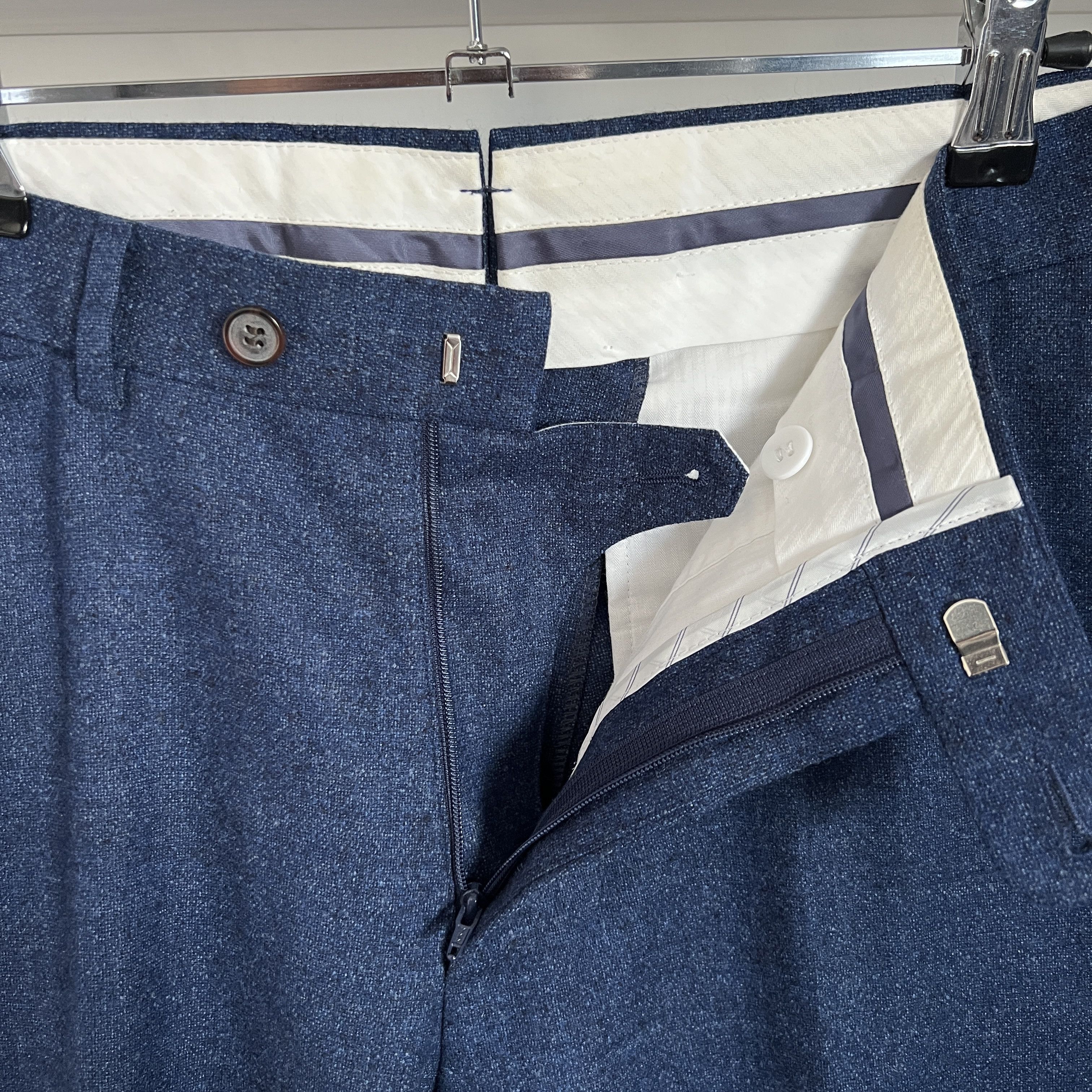 Suitsupply Men's SUITSUPPLY BRESCIA Wool Blue Suit Casual Pants Size 46 Size 46R - 12 Thumbnail