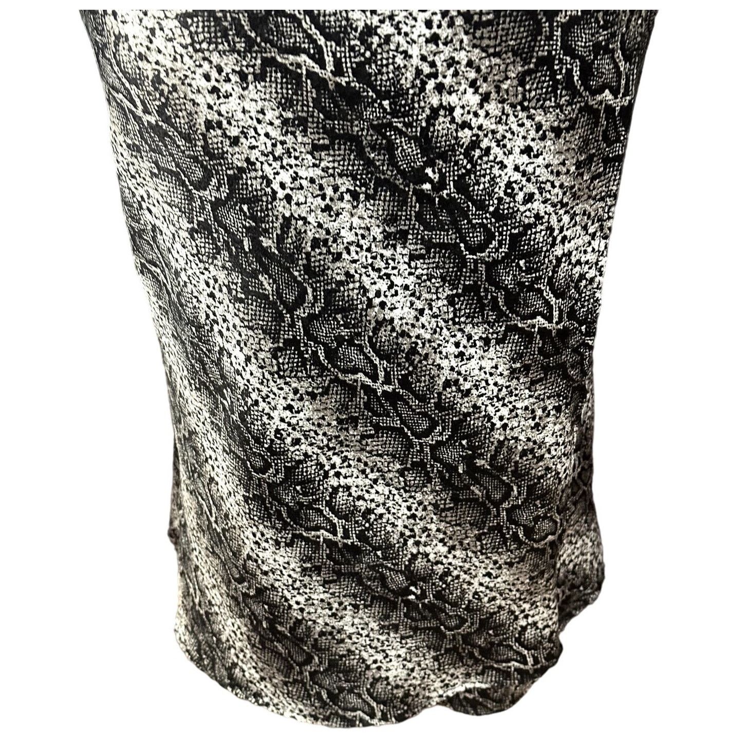 Other Forgotten Grace BlackWhite Snake Print Faux Wrap Skirt S NWT Size 28" / US 6 / IT 42 - 3 Thumbnail