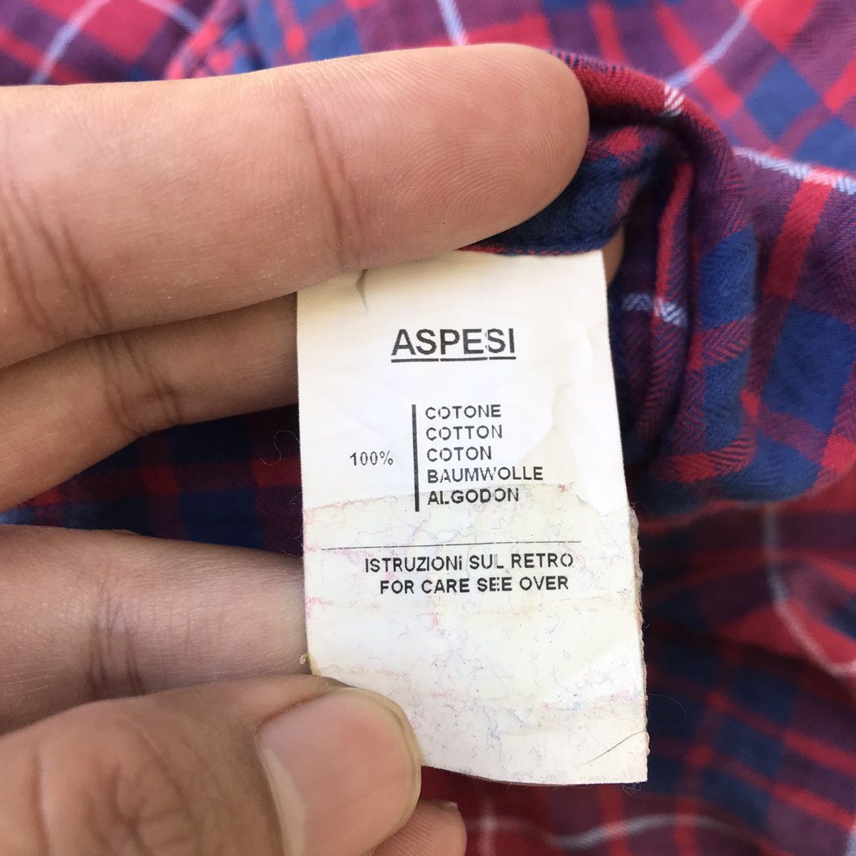 Aspesi × Flannel × Vintage Vintage aspesi alberto Aspesi Italy flannel Madrass Shirt Size US S / EU 44-46 / 1 - 12 Thumbnail