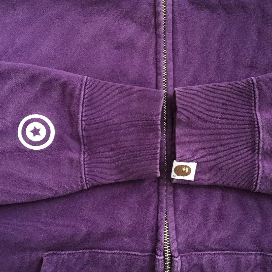 Bape BAPE Purple camo shark full zip hoodie a bathing ape Size US M / EU 48-50 / 2 - 7 Thumbnail