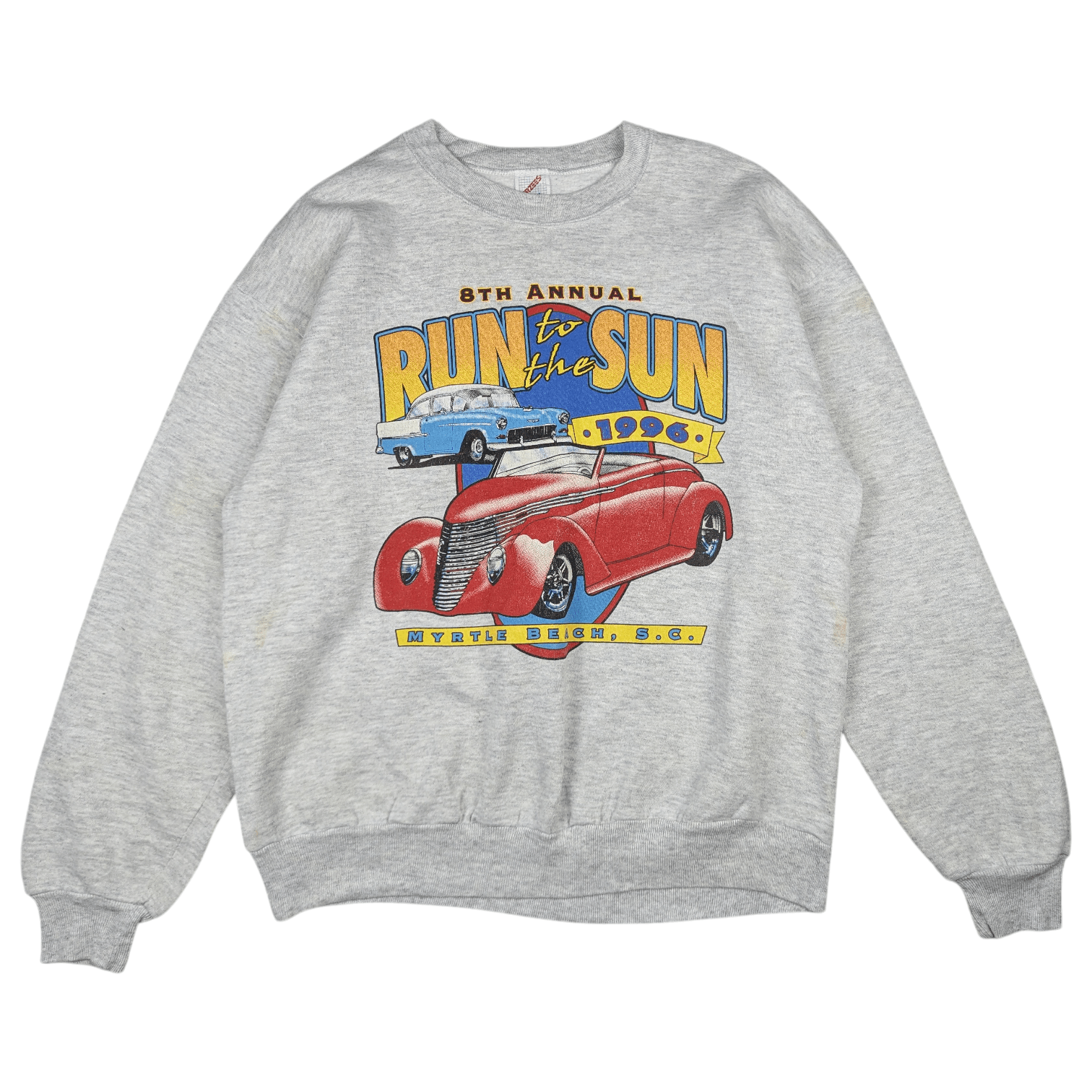 Jerzees Vintage 90's 1996 8th Annual RUN TO THE SUN Sweatshirt Size US L / EU 52-54 / 3 - 3 Thumbnail