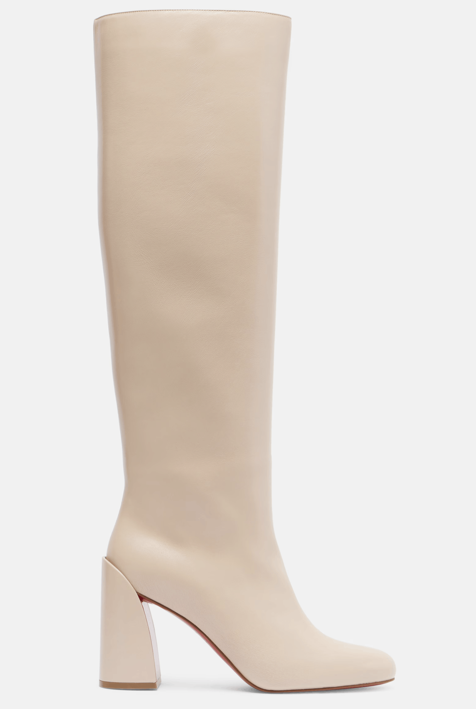 Christian Louboutin Janitta 85 Pearl Beige Sugar Leather Knee High Heel Boot 37 Size US 7 / IT 37 - 4 Thumbnail