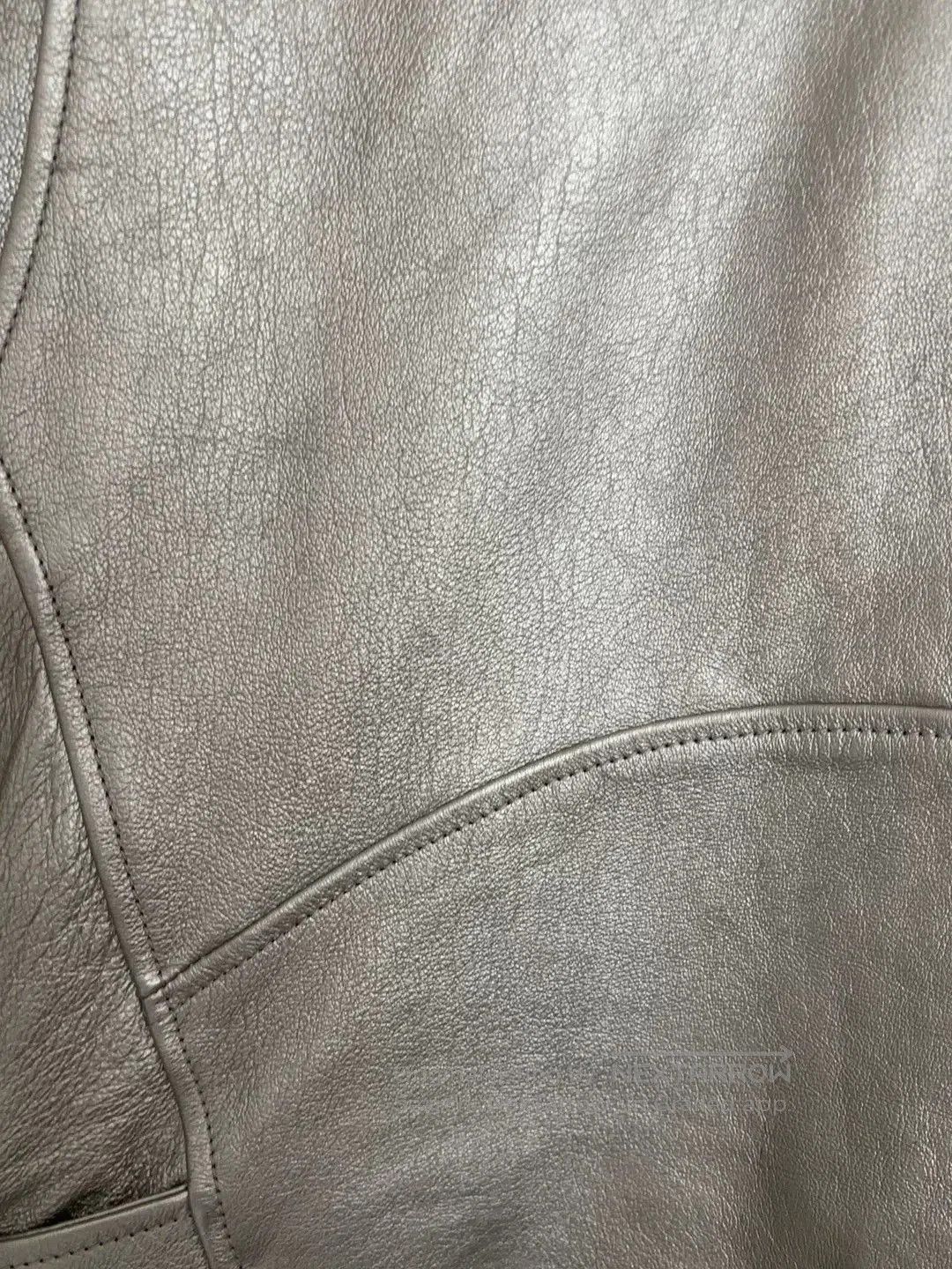Saint Laurent Paris Saint Laurent Silver Leather Biker Vest. Size S / US 4 / IT 40 - 6 Thumbnail
