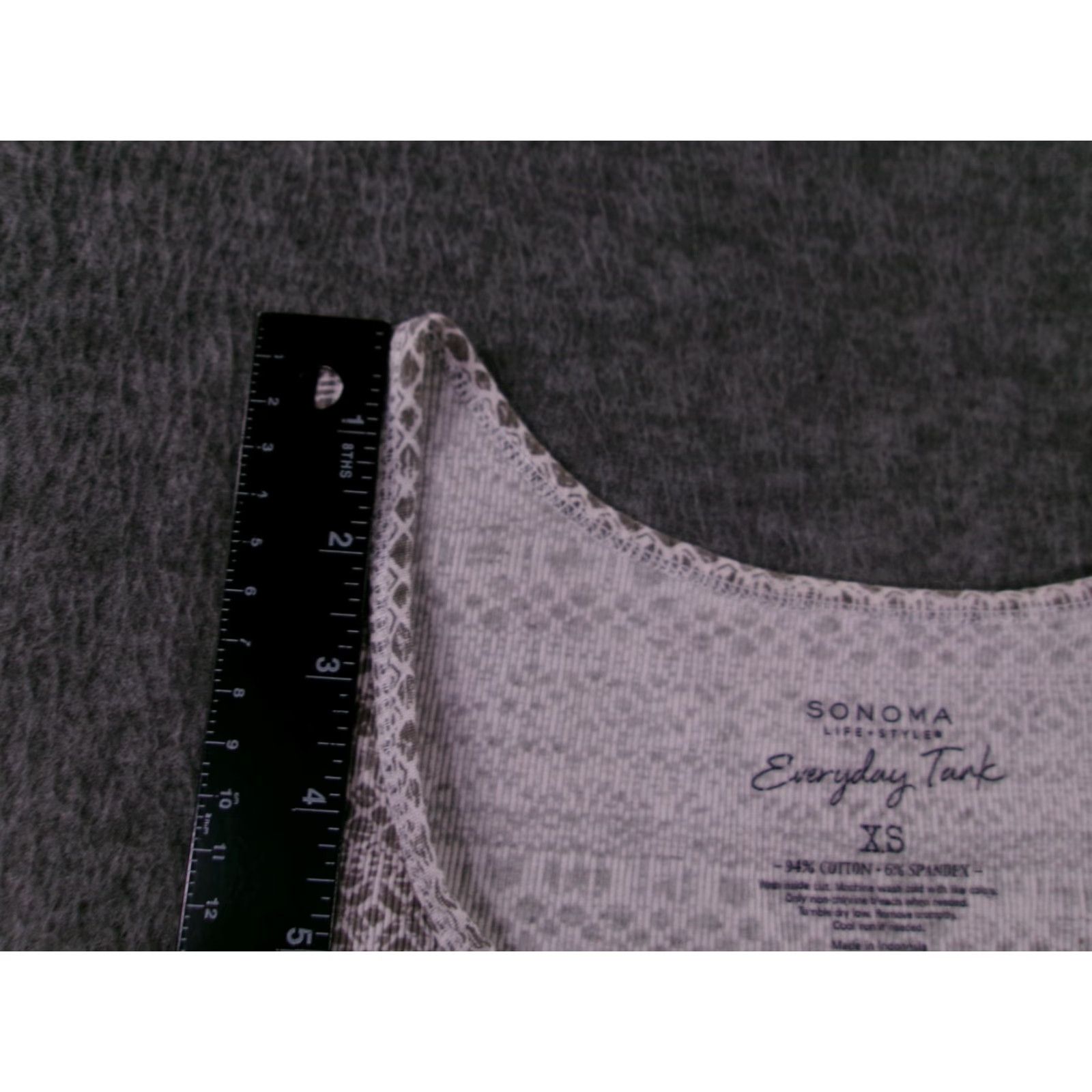 Vintage SONOMA Tank Top Women XS Gray Geometric Aztec Casual Sleeveless Scoop Neck Basic Size XS / US 0-2 / IT 36-38 - 5 Thumbnail