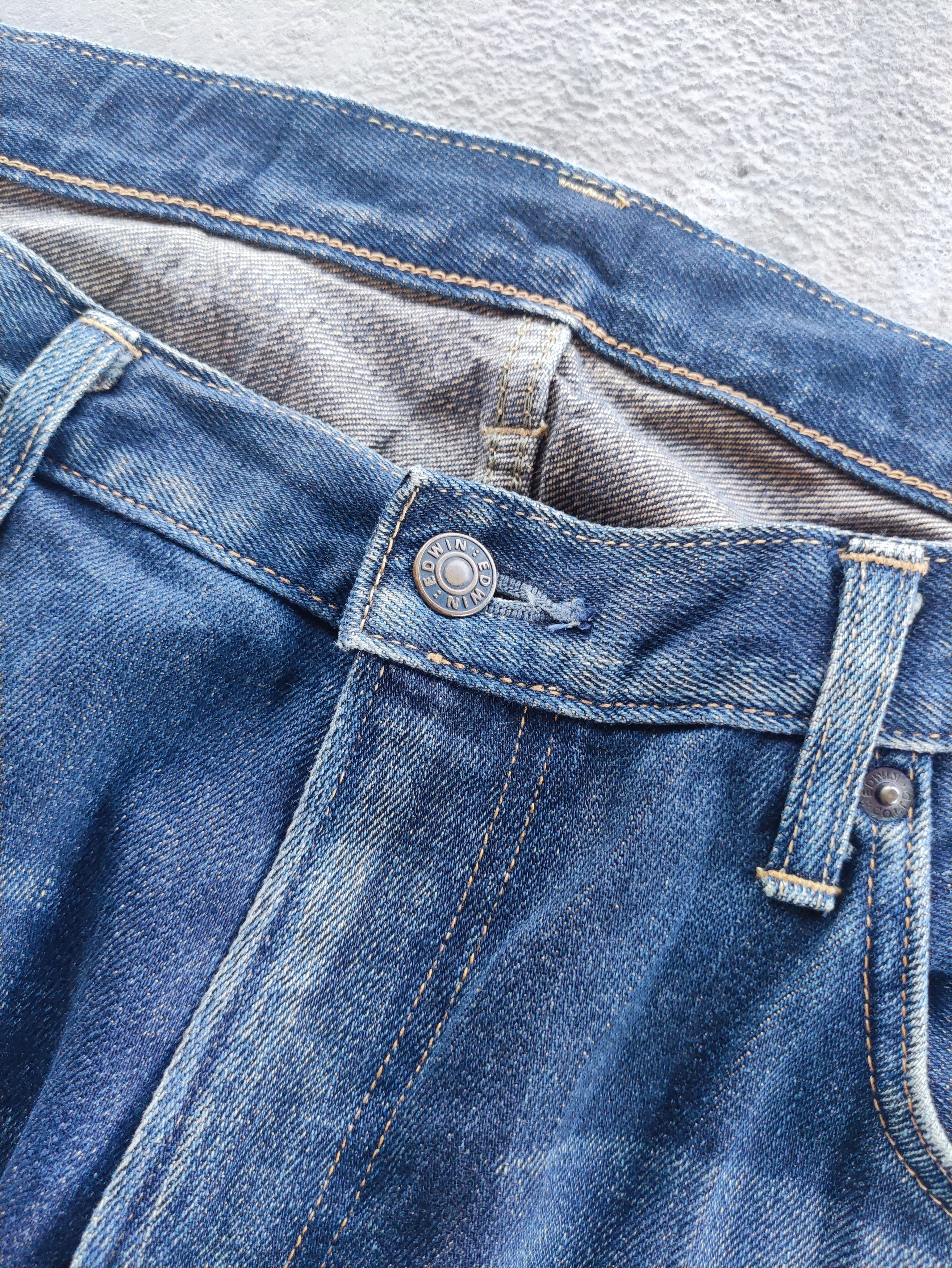 Edwin Vintage Edwin 504 Japan Distress Faded Denim Size US 37 - 5 Thumbnail