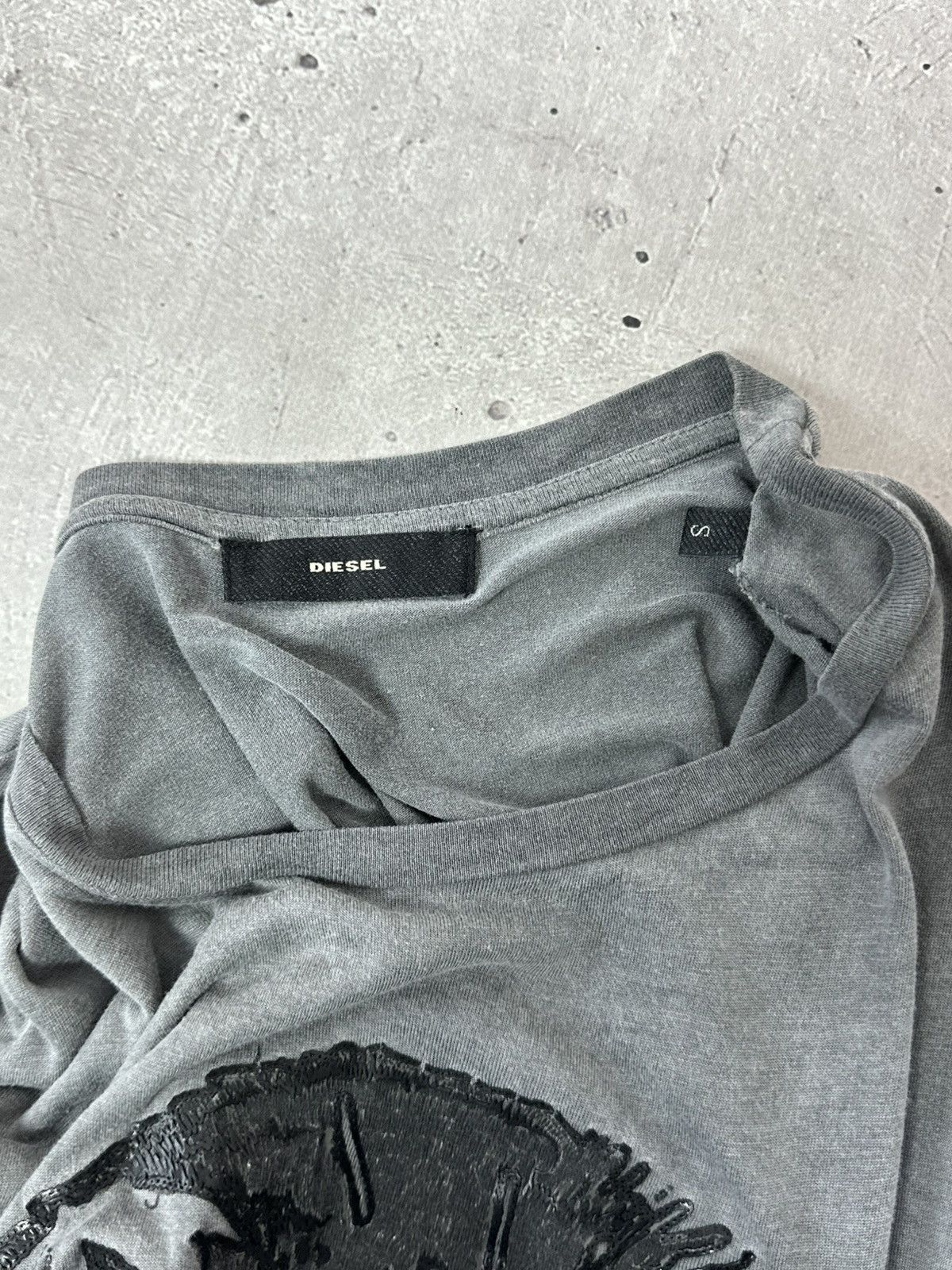 Diesel Vintage Diesel Washed Grey Punk Logo Short Sleeve T-shirt Size US S / EU 44-46 / 1 - 9 Thumbnail