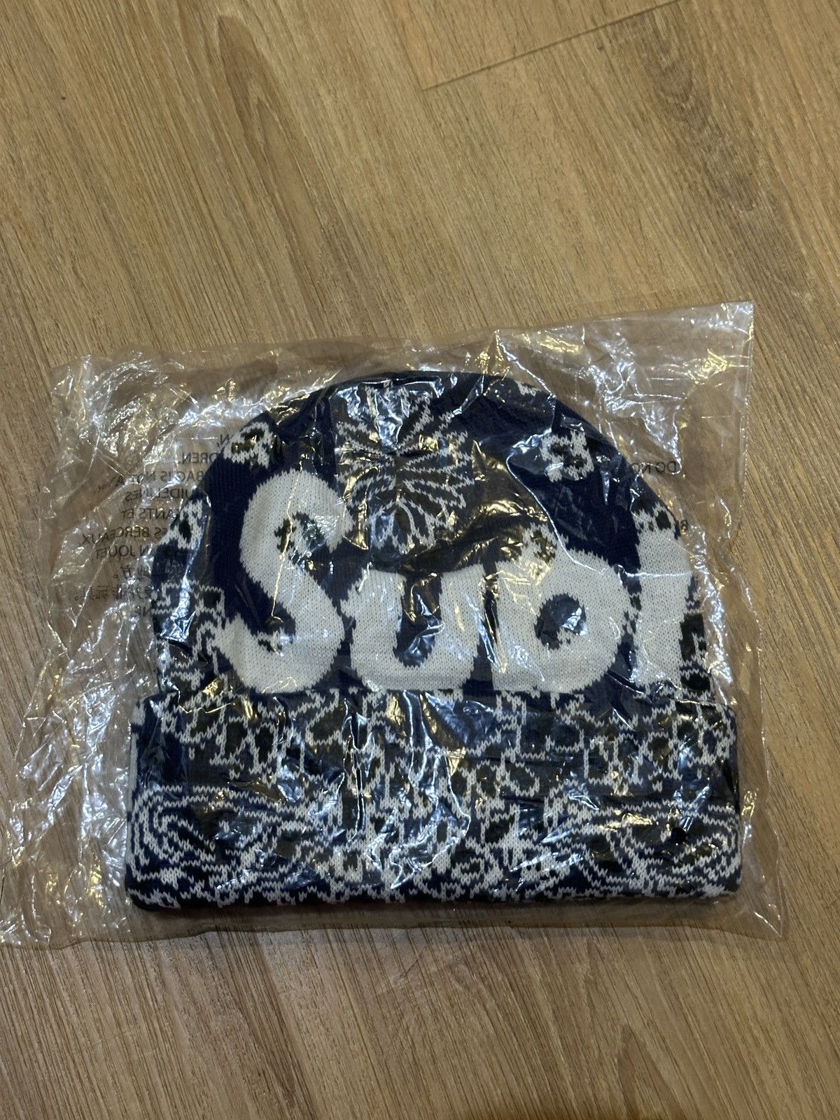 Streetwear × Supreme NEW Supreme Bandana Big Logo Beanie Blue FW24 