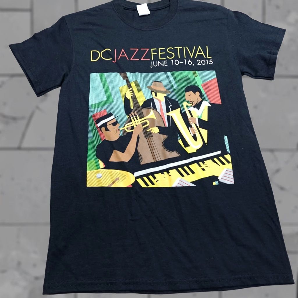 Doublet VINTAGE Jazz festival Shirt Men Small Black Double Sided June 2015 Washington DC) Size US S / EU 44-46 / 1 - 1 Thumbnail