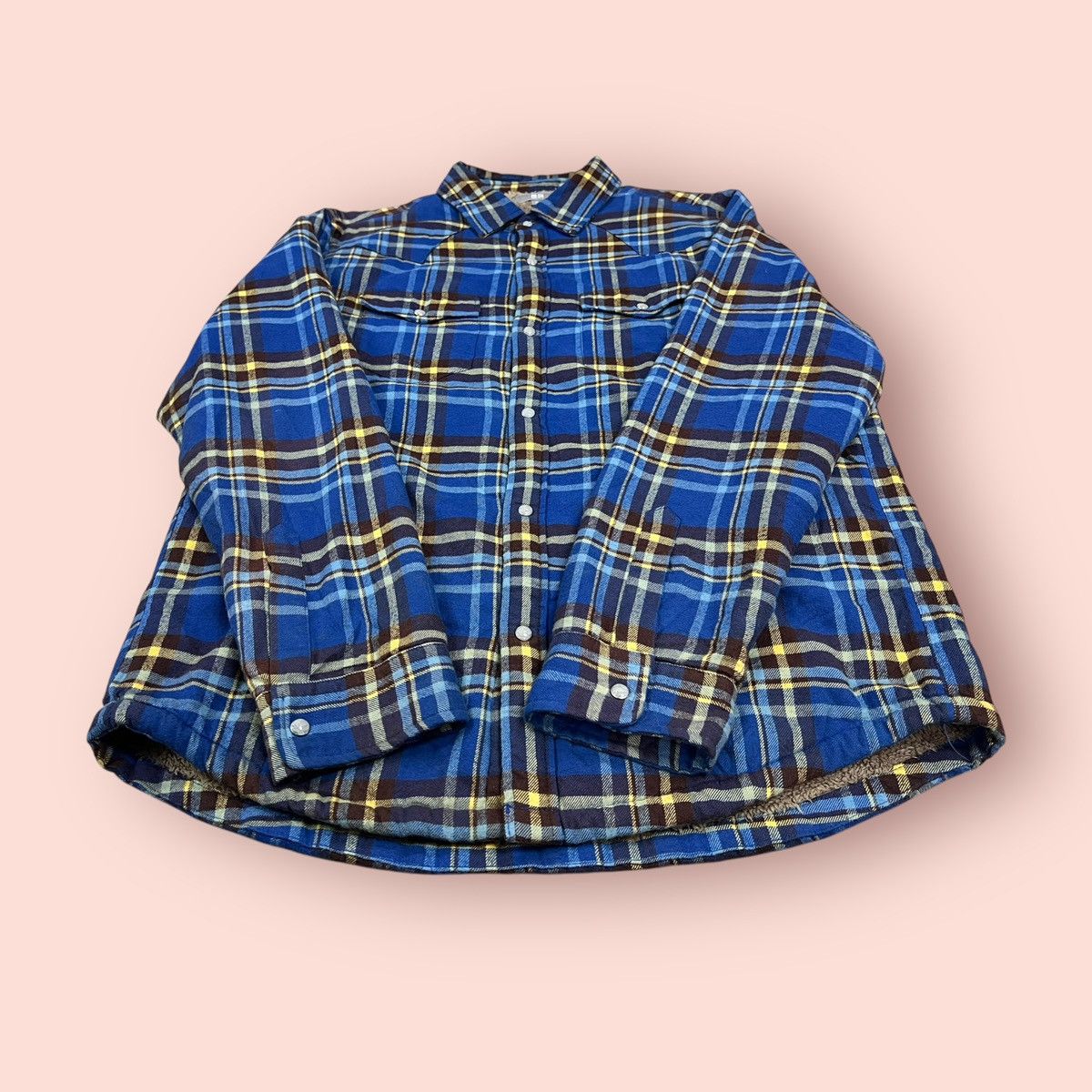 Flannel × Japanese Brand × Uniqlo VINTAGE UNIQLO WESTERN DESIGN DOUBLE CHEST POCKET FLANNEL Size US XL / EU 56 / 4 - 11 Thumbnail