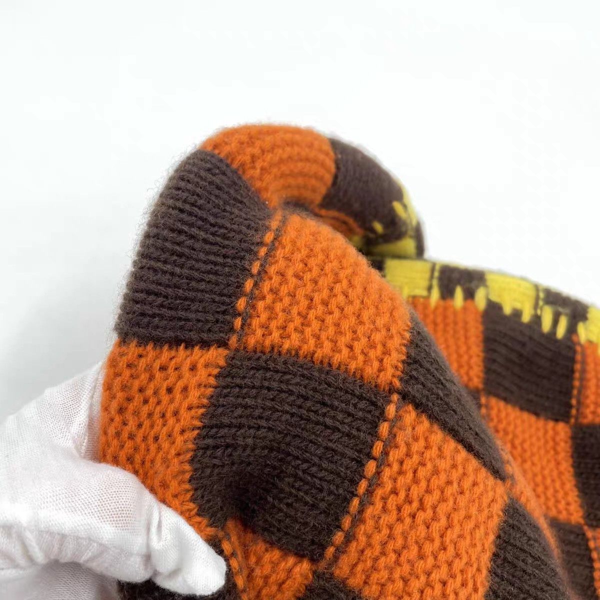 Louis Vuitton Louis Vuitton Feidun checkerboard knit cold hat Size ONE SIZE - 13 Thumbnail