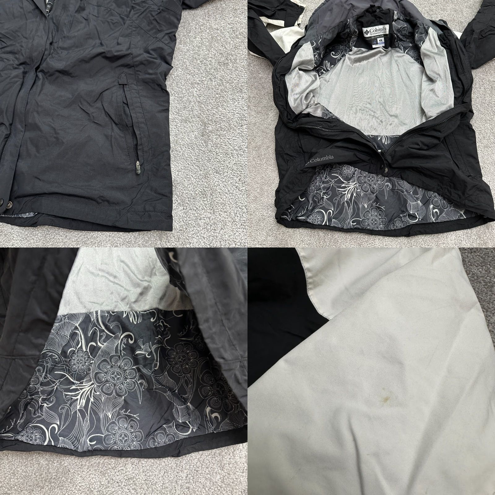 Vintage Columbia Bugaboo Utility Windbreaker Jacket Womens M Black Purple Full Zip Wearable All Seasons Outdoor Sports Backpacking Ready Jacket Size M / US 6-8 / IT 42-44 - 8 Thumbnail