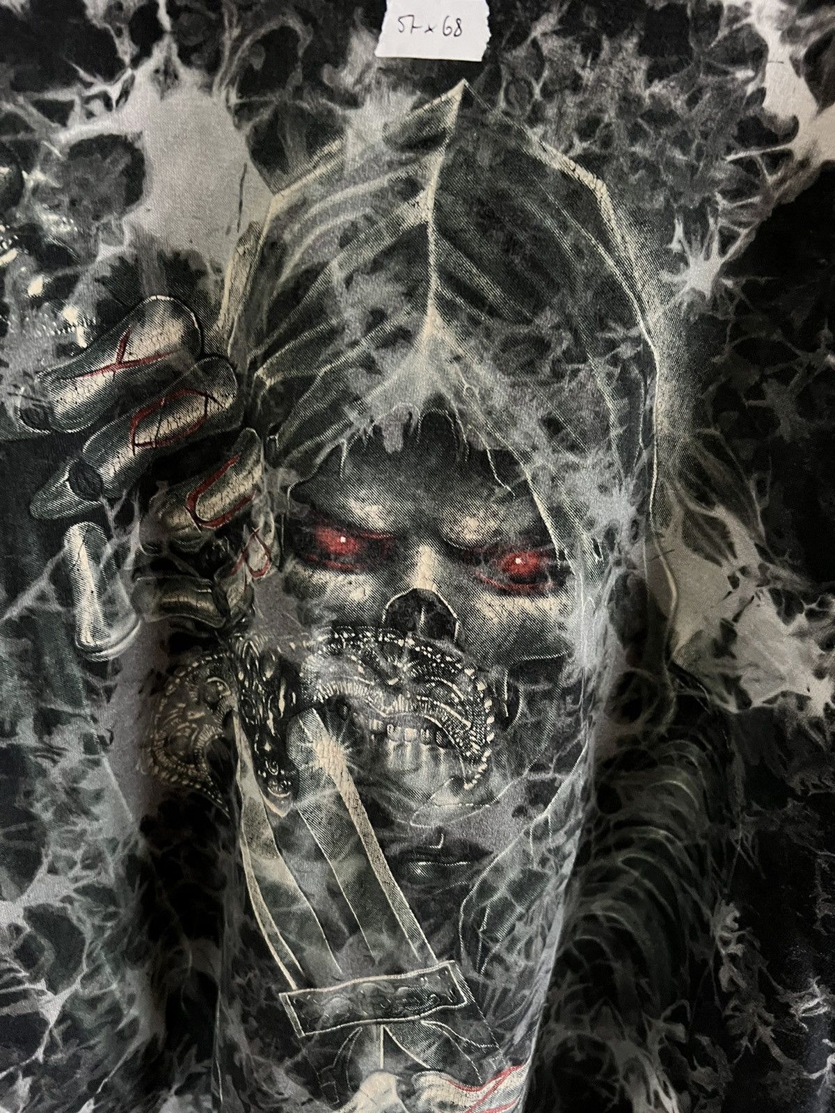 Affliction × Vintage Full print t-shirt tee Tis , dark side, ghost L Size US L / EU 52-54 / 3 - 2 Thumbnail