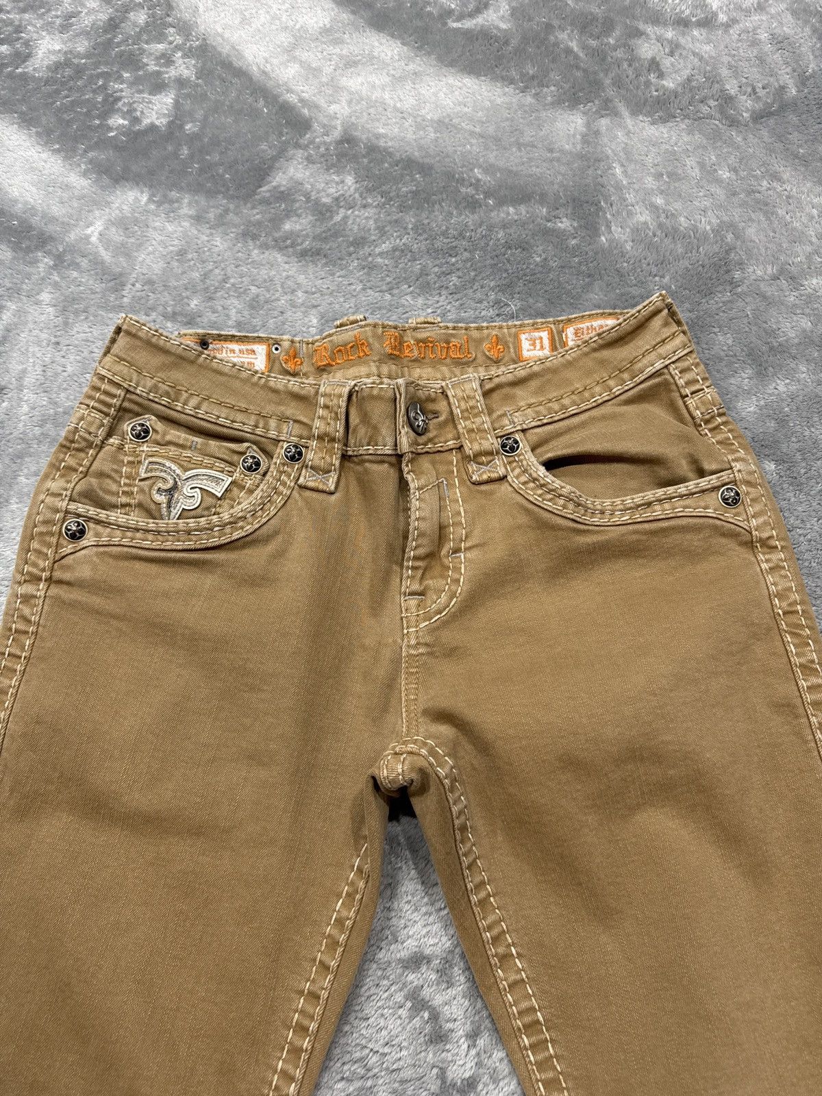 Rock Revival Beige/Brown Rock revival jeans 31/32 Size US 31 - 3 Thumbnail