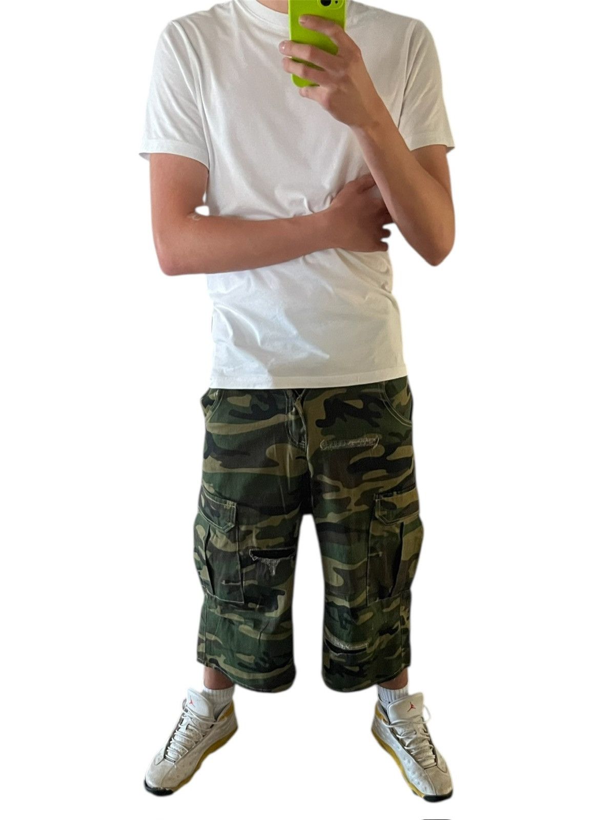 Japanese Brand Camo Jorts Size US 33 - 3 Thumbnail