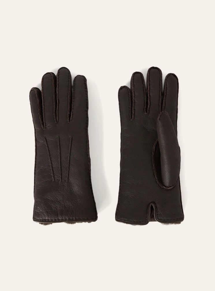 Loro Piana o1srvl11e0325 FAN3504 Size: OS / Gloves in Chocolate Brown Size ONE SIZE - 1 Thumbnail