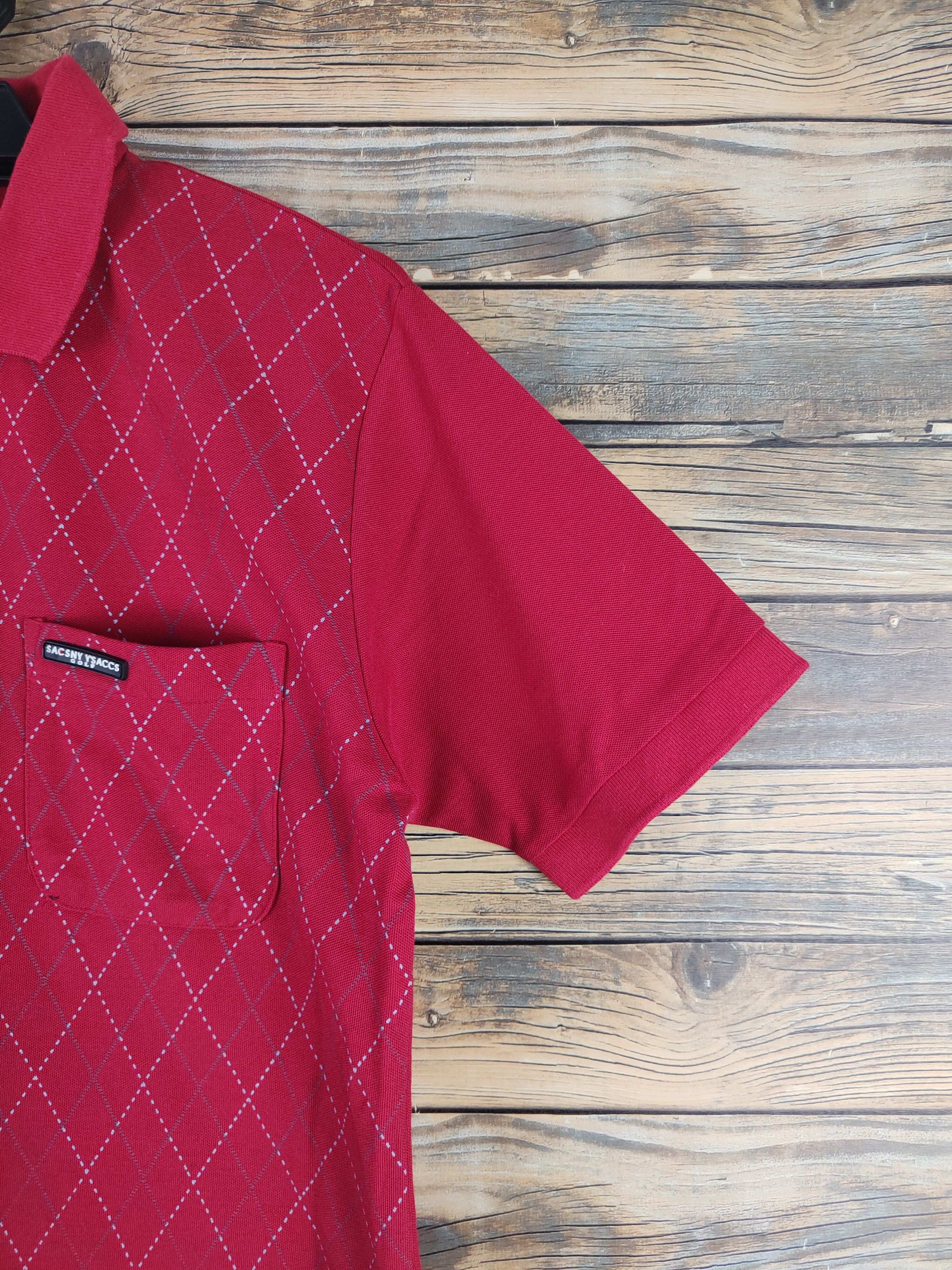 Yohji Yamamoto DL Sacsny Y'saccs yohji yamamoto Golf Red Polos #2768 Size US L / EU 52-54 / 3 - 7 Thumbnail