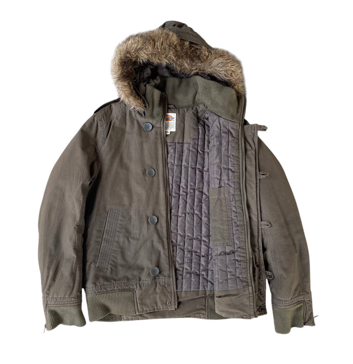 Dickies VINTAGE DICKIES COLD JACKET FUR HOODIE MILITARY GREEN Size US M / EU 48-50 / 2 - 2 Thumbnail