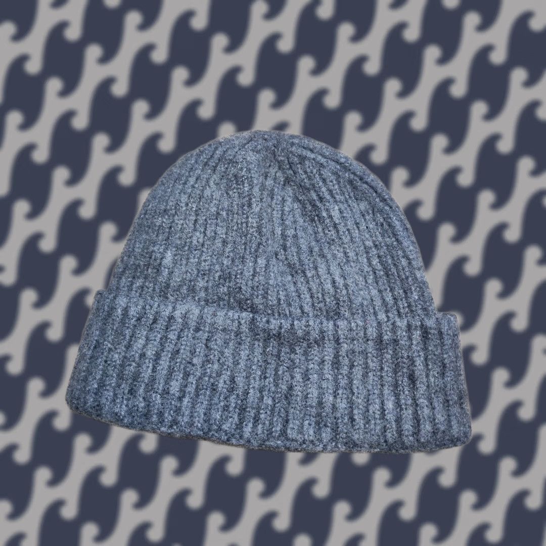 Vintage VINTAGE UNIO Hamburg Beanie Hat Unisex Adults One Size Lined Wool Viscose Cashmere Ribbed Knit Ribbon 90s? Size ONE SIZE - 1 Thumbnail