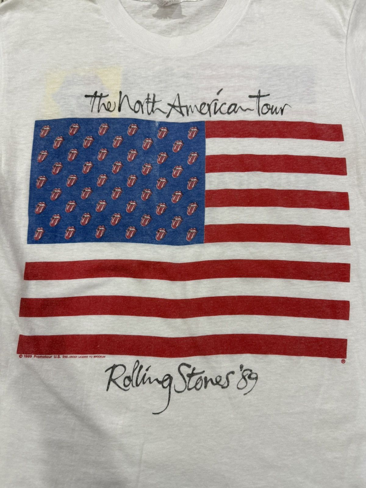 Band Tees Vintage Rolling Stone The North American Tour 1989 Bandtees Size US L / EU 52-54 / 3 - 3 Thumbnail