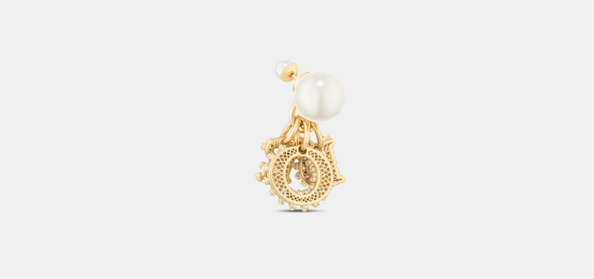 Dior o1w1db10424 Size: OS Dior Tribales Earrings in White/Gold Size ONE SIZE - 3 Thumbnail
