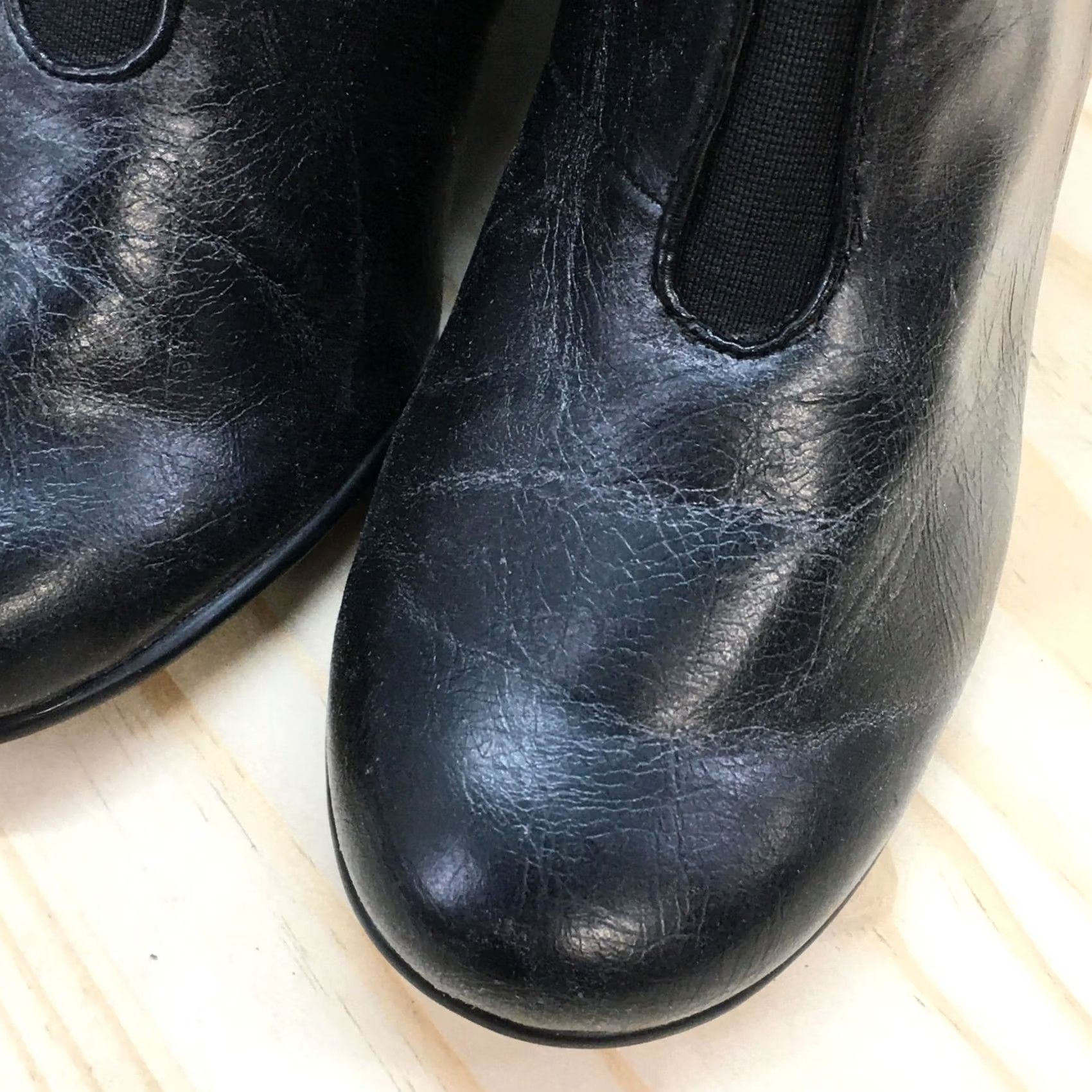 Vintage Aerosoles Boots Womens 8 M Plum Drum Casual Back Zip Wedge Ankle Bootie Black Size US 8 / IT 38 - 4 Thumbnail