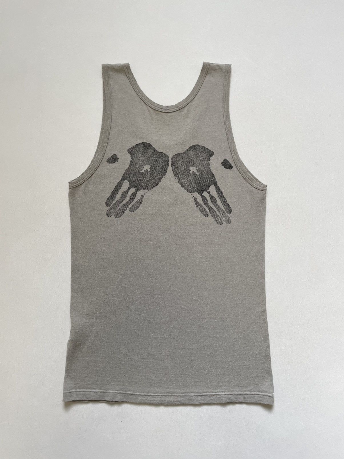 Ann Demeulemeester ‘Hand Print’ Raw Edge Cotton Vest Size M / US 6-8 / IT 42-44 - 1 Thumbnail