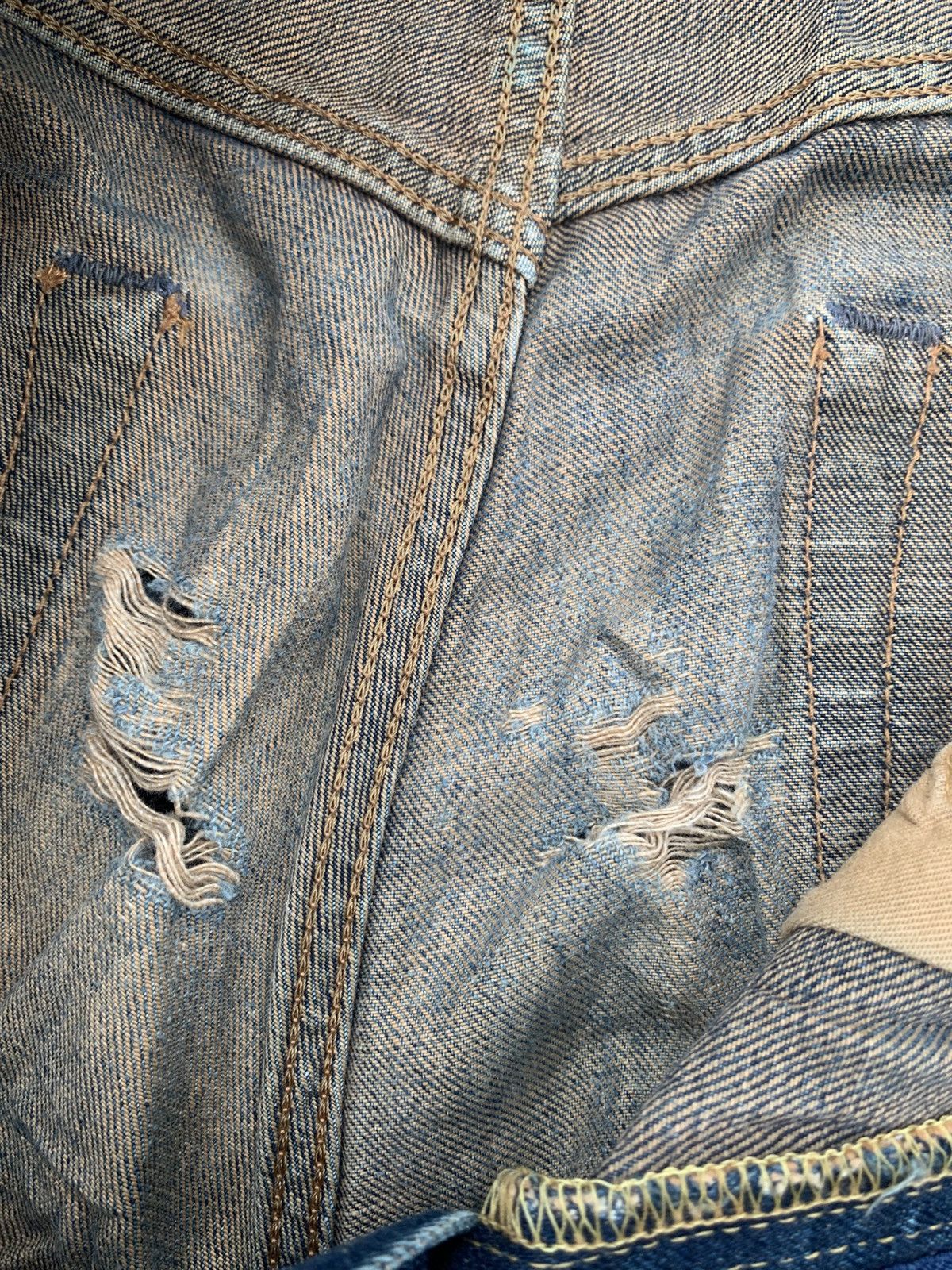 Edwin VINTAGE EDWIN 505 SELVEDGE BAGGY RUSTY DISTRESSED DENIM Size US 28 / EU 44 - 21 Thumbnail