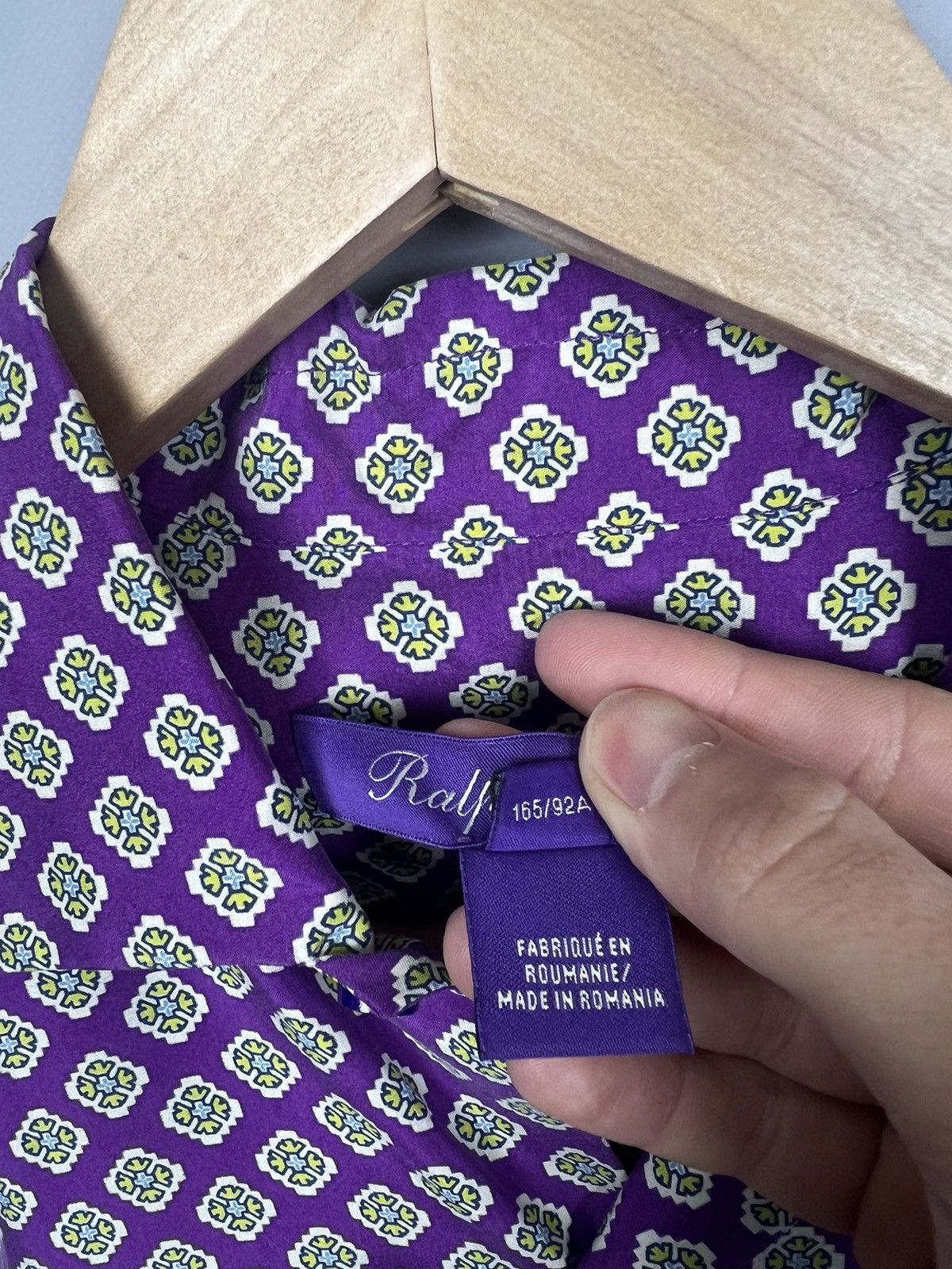 Ralph Lauren Purple Label Ralph Lauren silk Shirt geometric print Rare Size M / US 6-8 / IT 42-44 - 9 Thumbnail