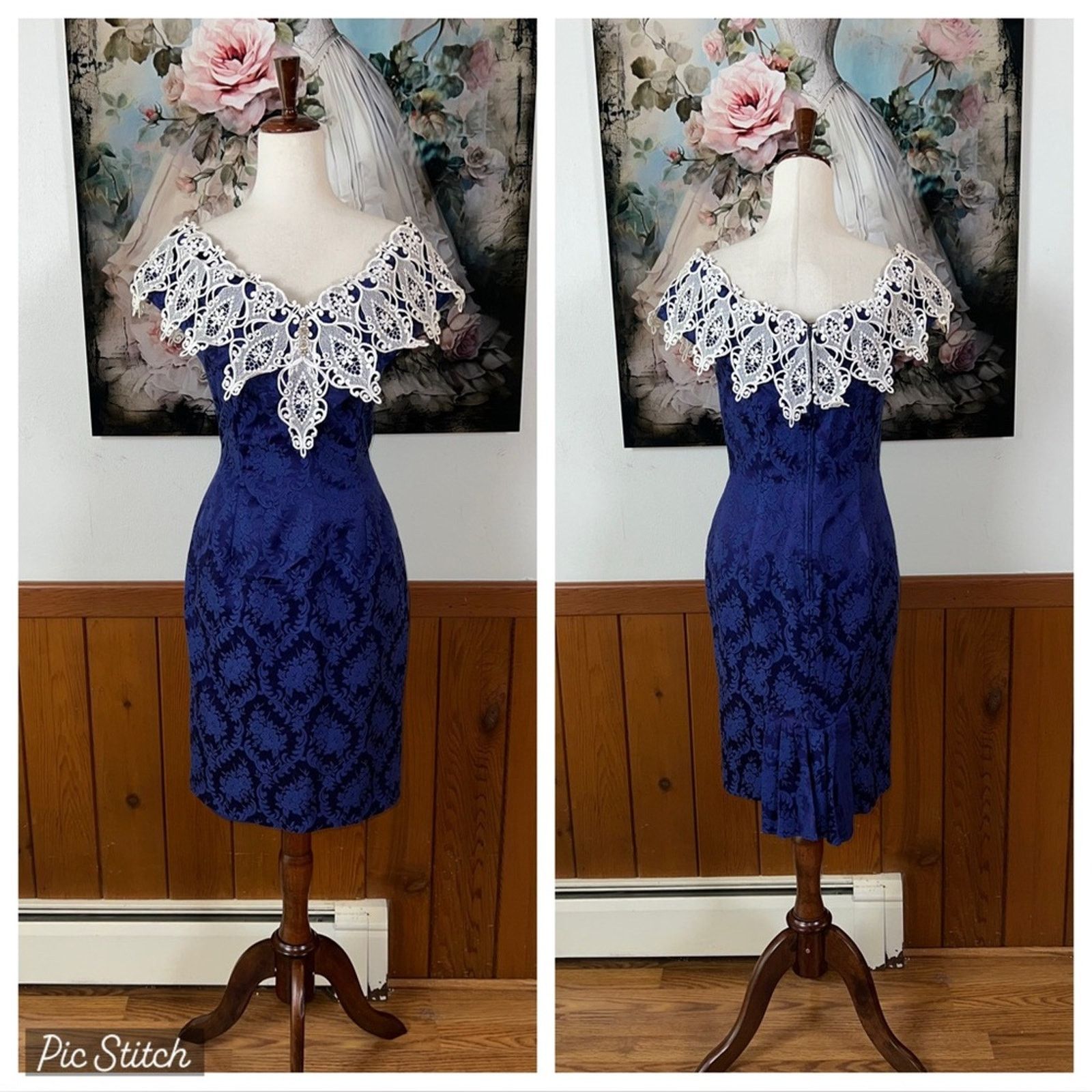 Other Gorgeous Vintage 90s Scott McClintock Brocade Cocktail Dress Size M / US 6-8 / IT 42-44 - 1 Thumbnail