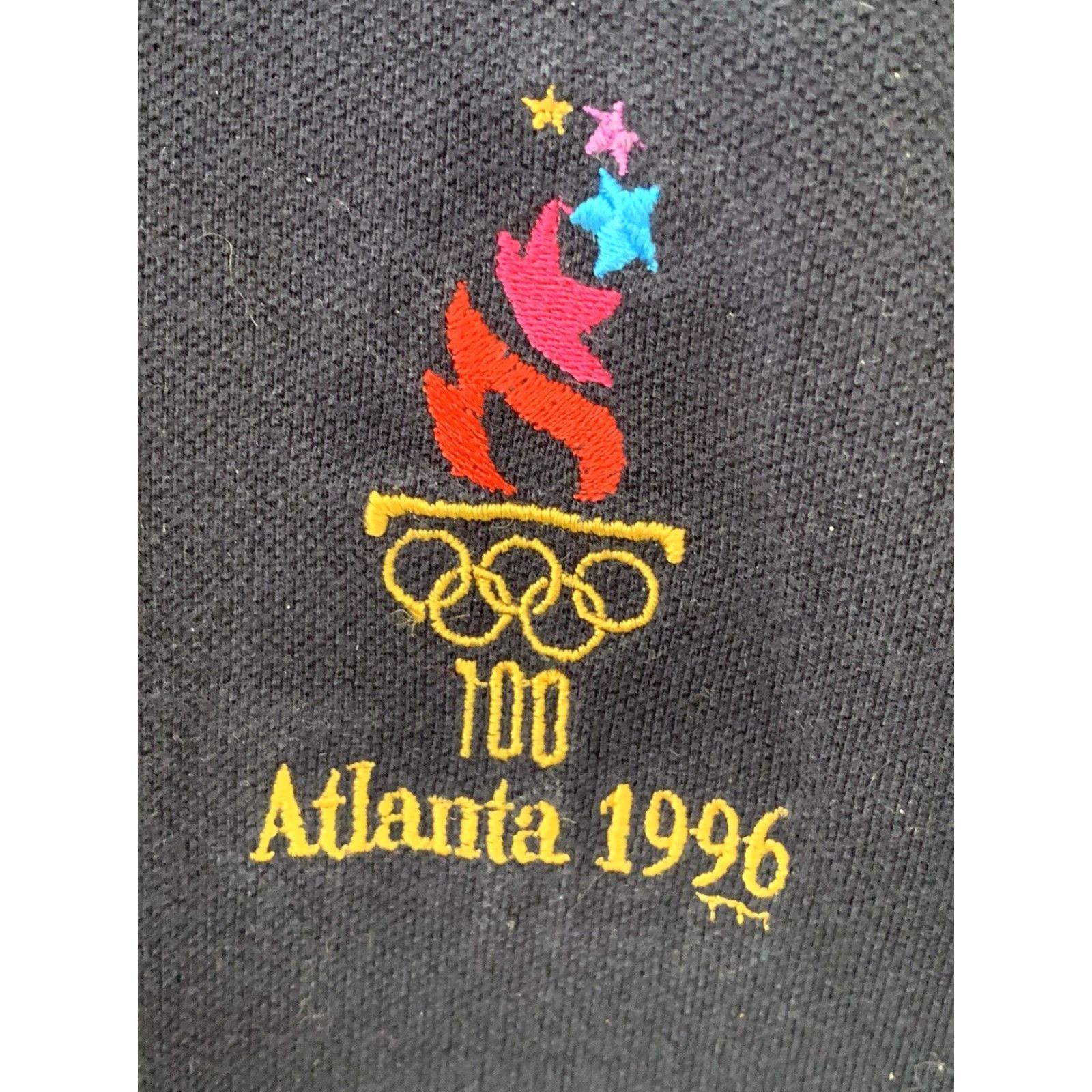 Hanes VINTAGE Hanes Atlanta 1996 Olympics Polo Shirt Men XL Navy Blue 90s Embroidered Olympic Logo Polo Shirt Mens XLarge 1990s Size US XL / EU 56 / 4 - 3 Thumbnail