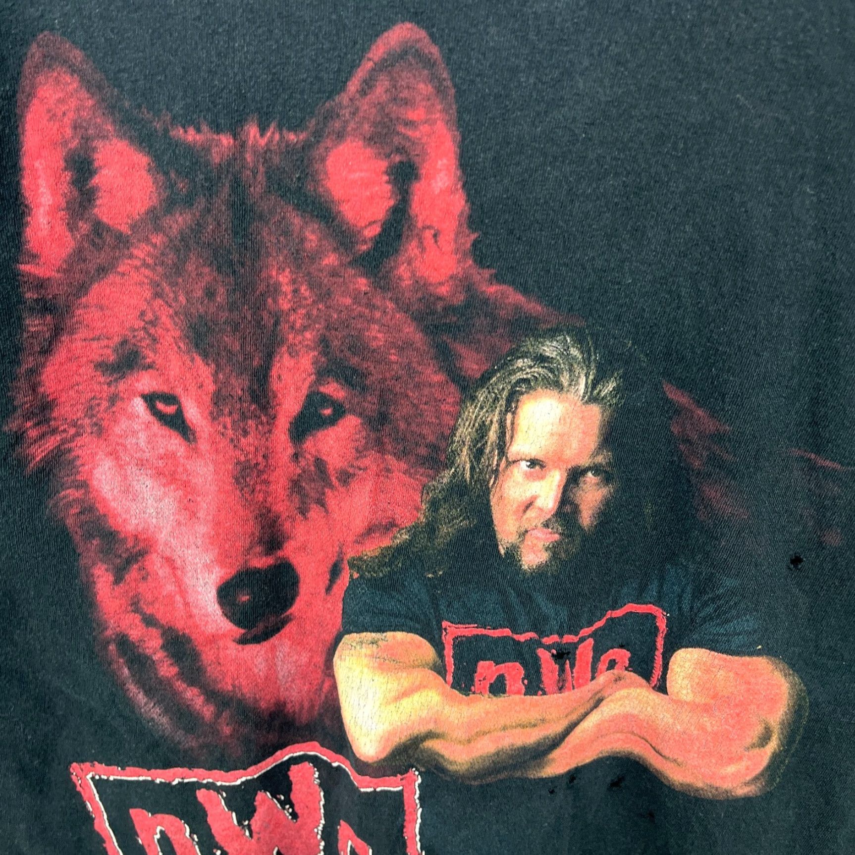 Vintage VINTAGE NWO Kevin Nash T Shirt WCW 90s Large Black Cotton Polyester Graphic Print Skull 90s Men T-Shirt WCW Mens Size US L / EU 52-54 / 3 - 3 Thumbnail