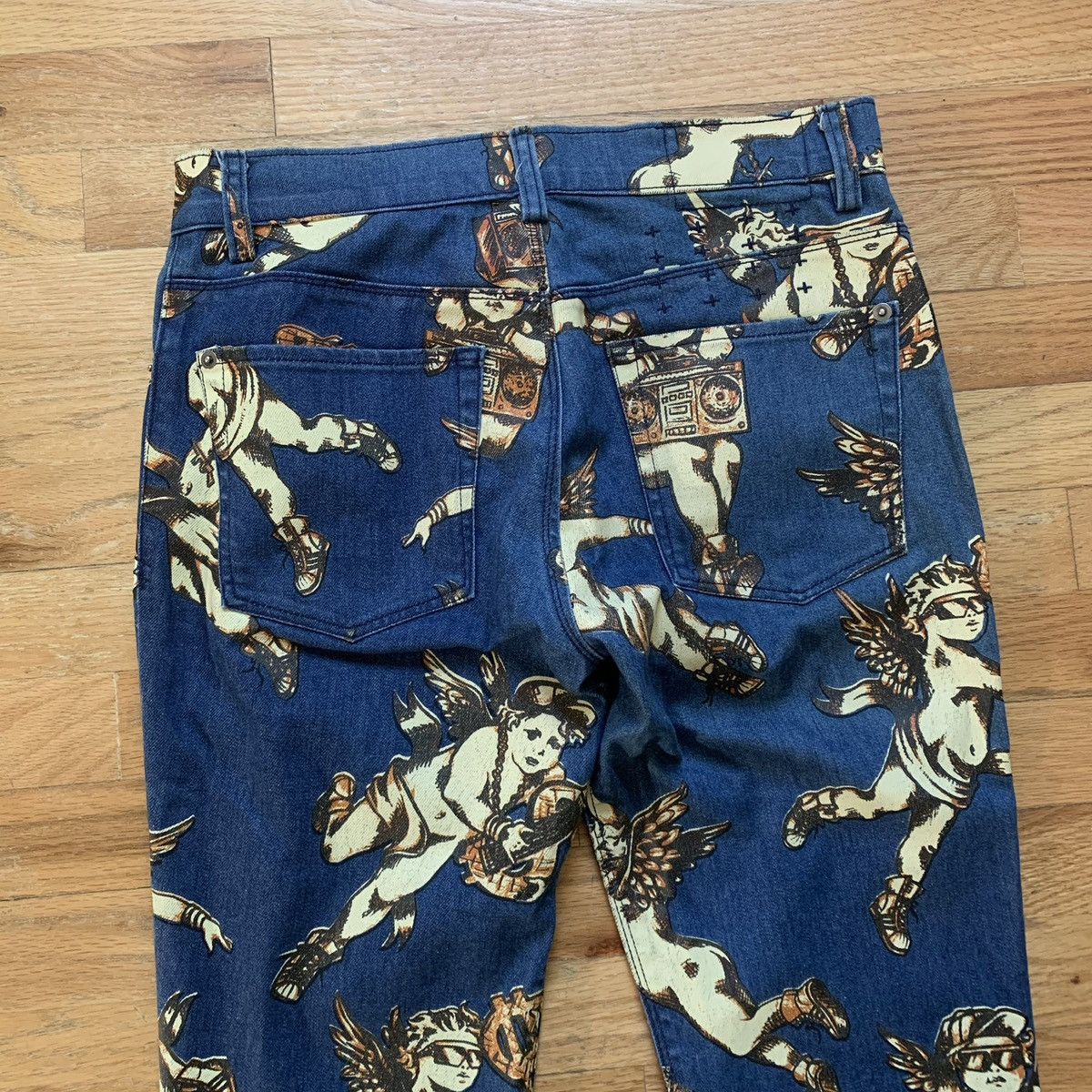 Jeremy Scott × Ksubi FW2008 Cherub Print Jeans Size US 32 / EU 48 - 4 Thumbnail