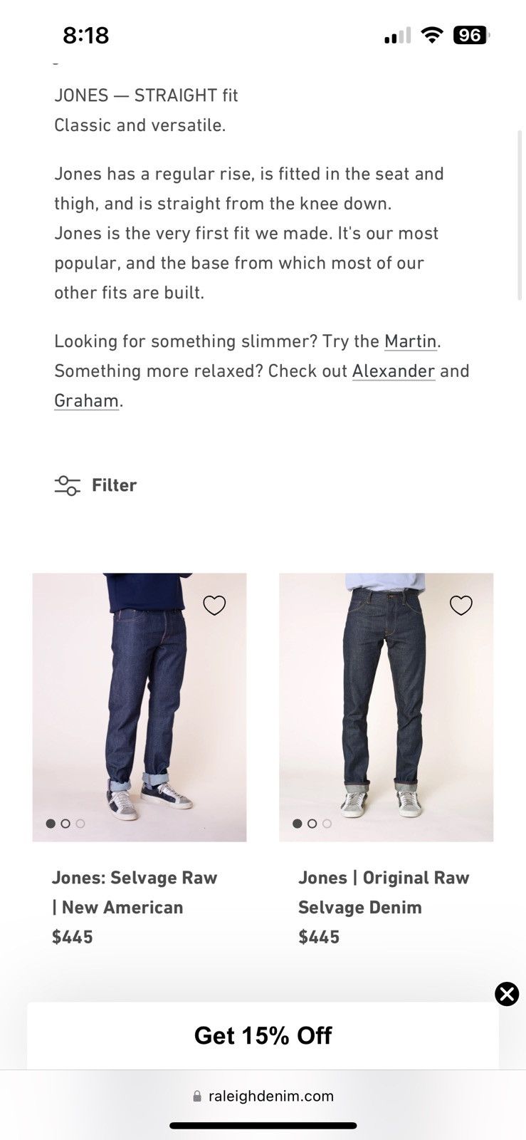 Raleigh Denim Raleigh Denim “Jones” Jeans Size US 34 / EU 50 - 7 Thumbnail