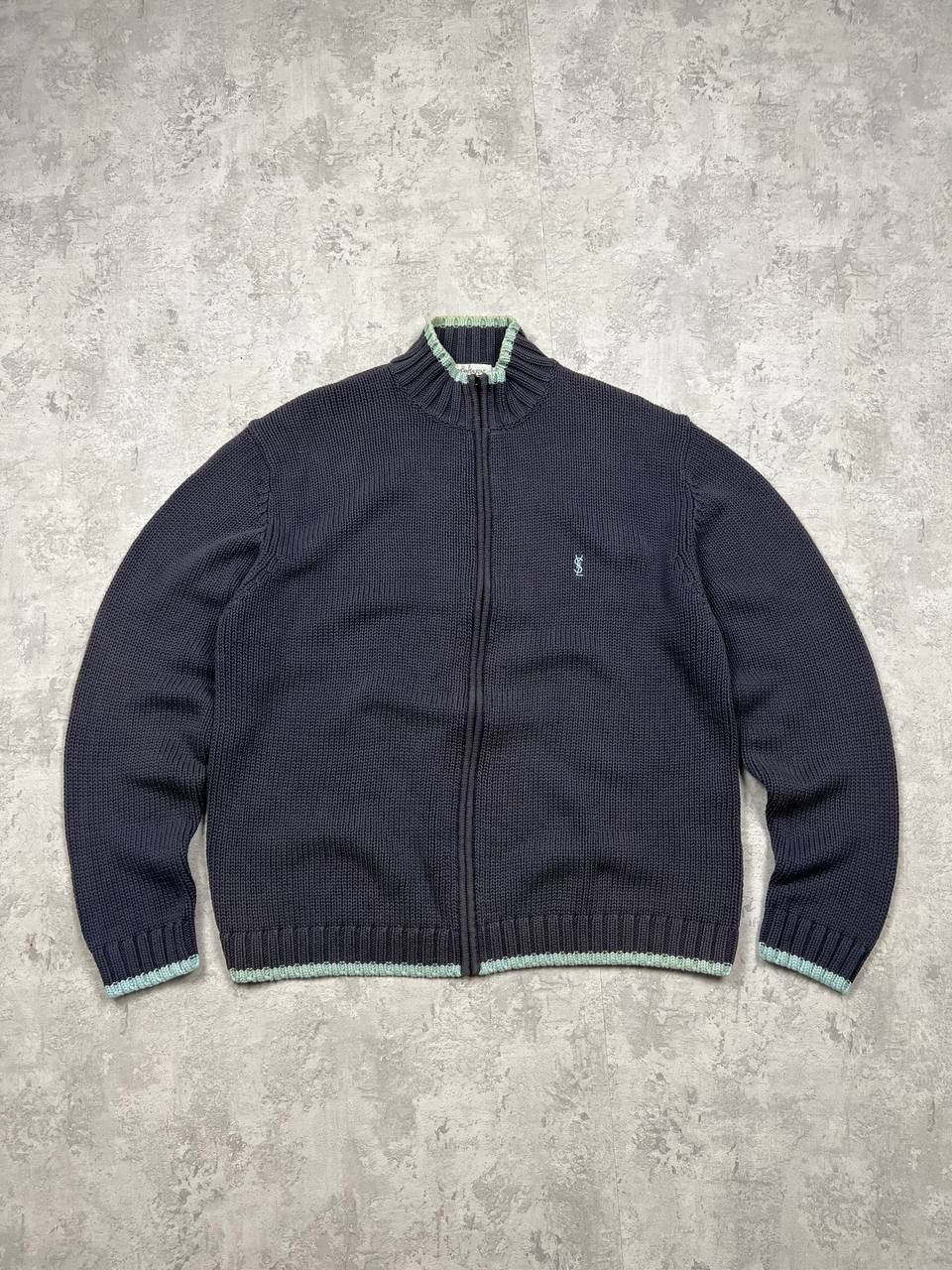 Vintage Yves Saint Laurent Knit Zip Sweater