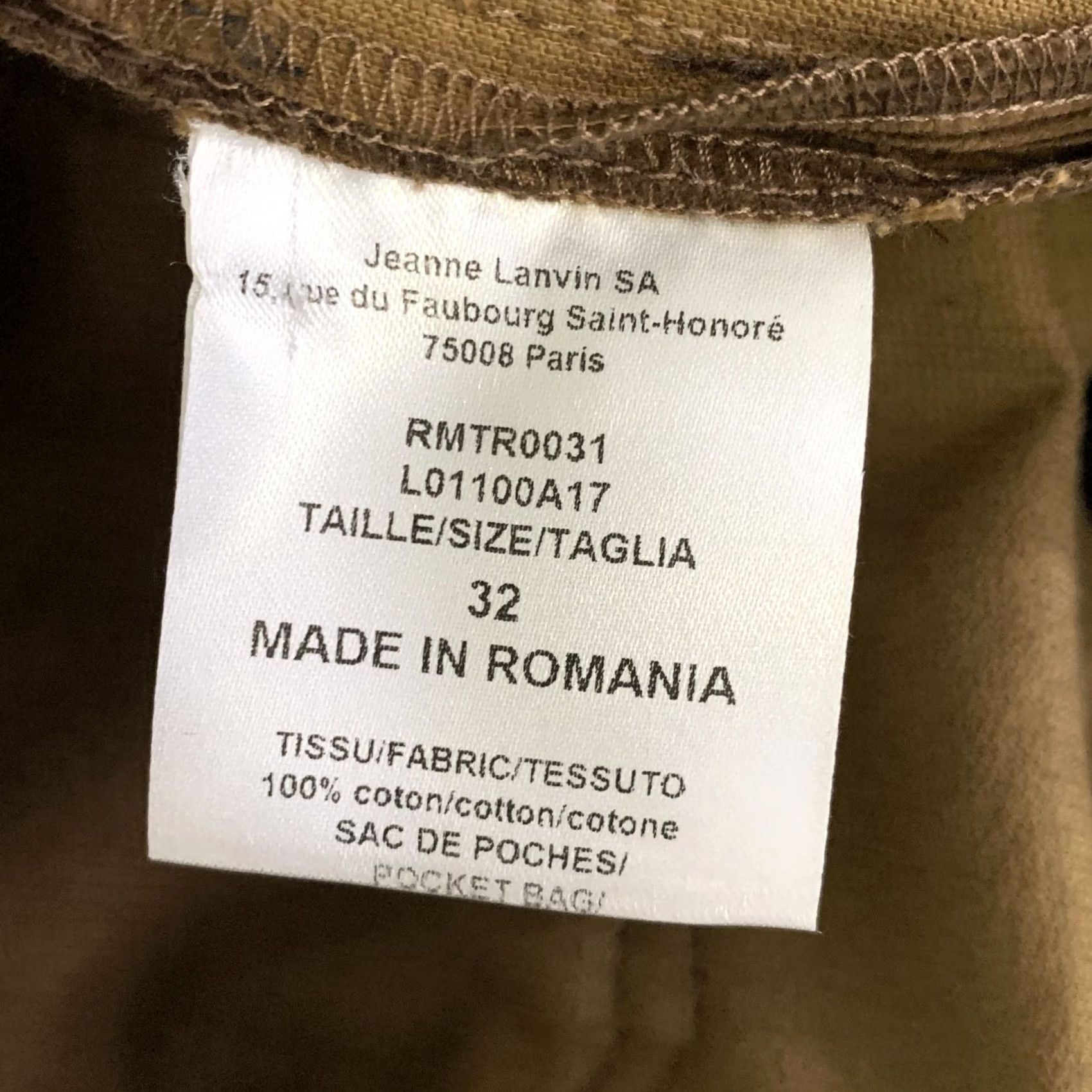 Lanvin LANVIN Brown Corduroy Cotton Casual Pants Size 32 Button Fly Men Size US 32 / EU 48 - 5 Thumbnail