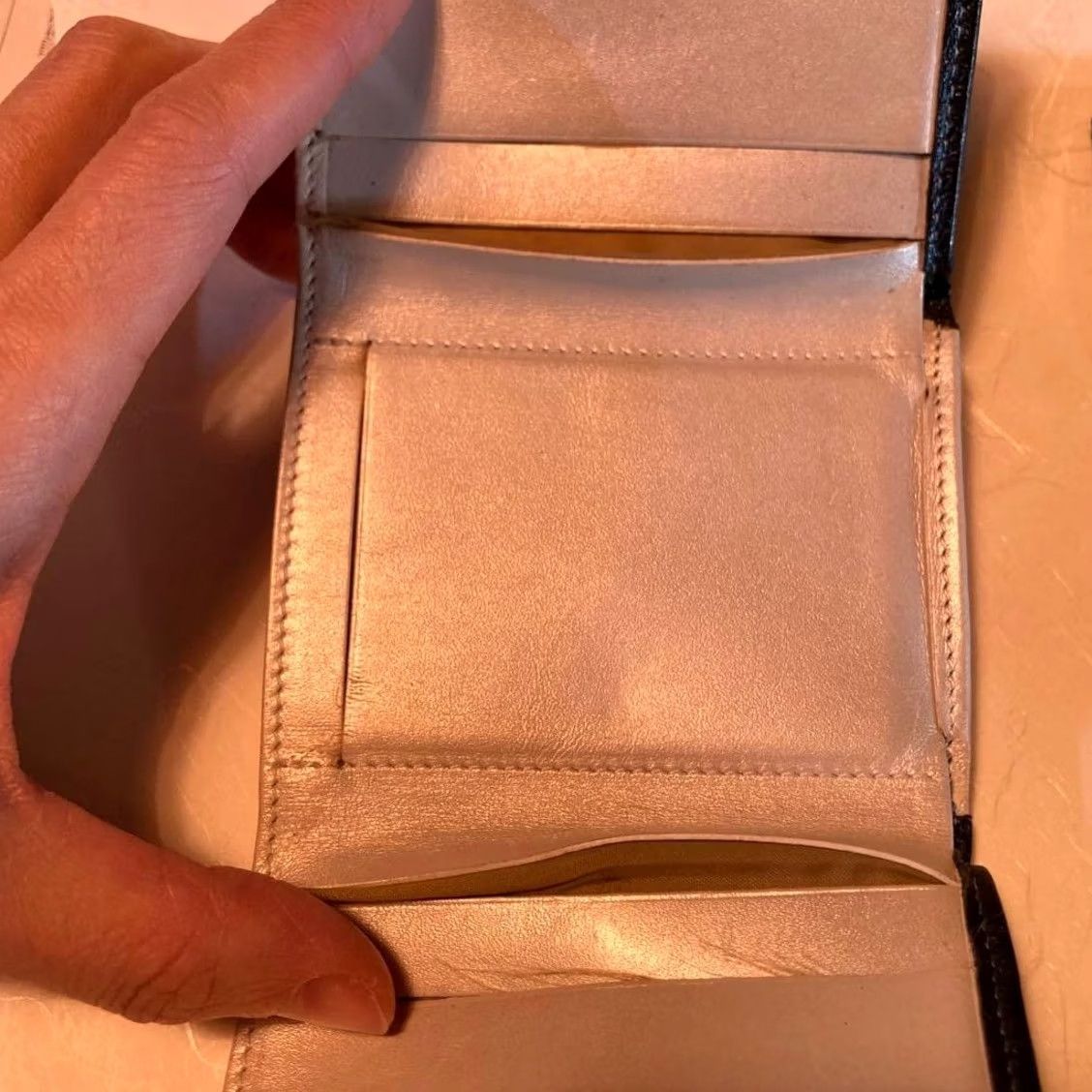 Longchamp Longchamp Wallet Mini Dark Blue Cowhide Tri-Fold Compact Limited Edition VHTF De Size ONE SIZE - 4 Thumbnail