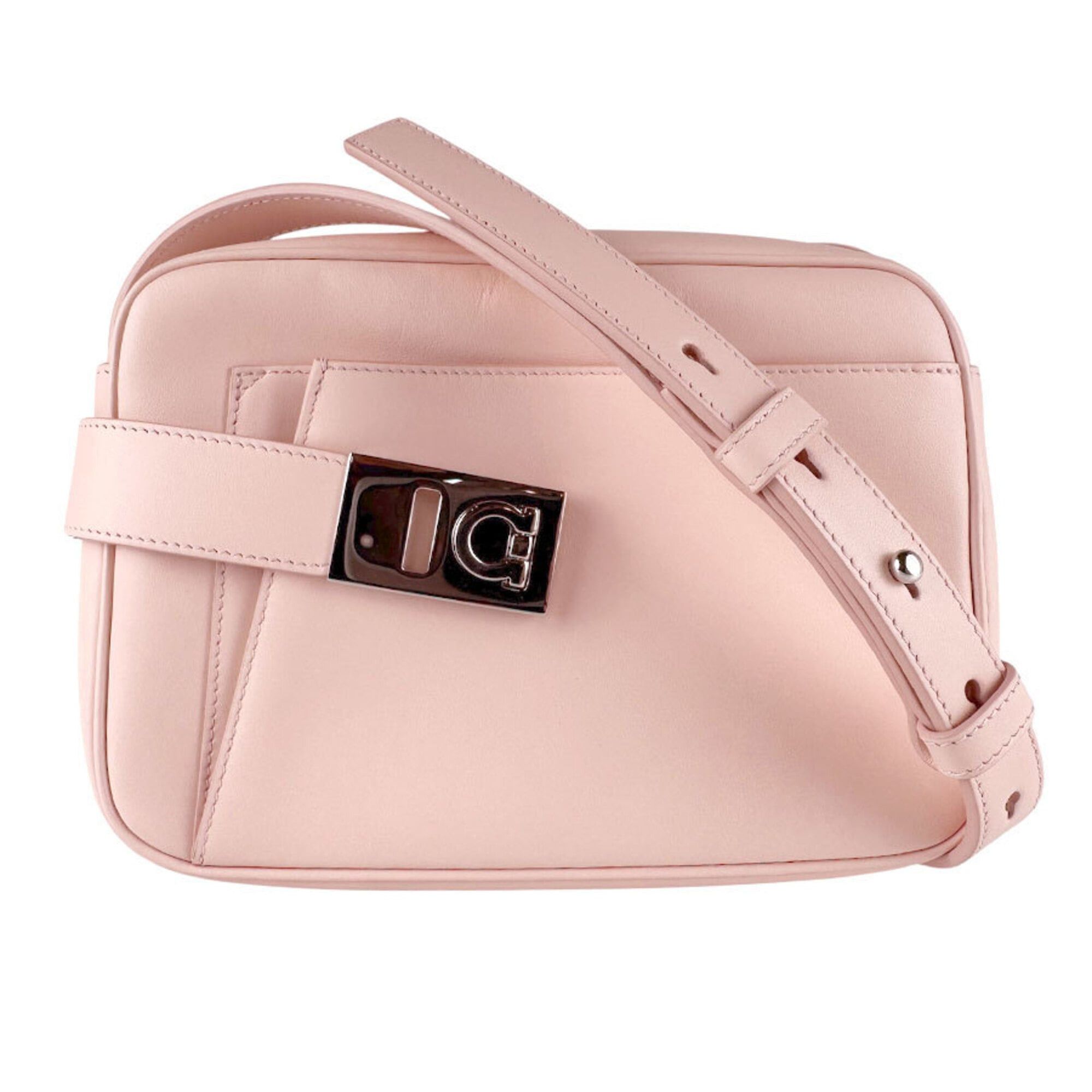 Salvatore Ferragamo Salvatore Ferragamo shoulder bag, Gancini design, leather, pink, women's, z9681 Size ONE SIZE - 1 Thumbnail