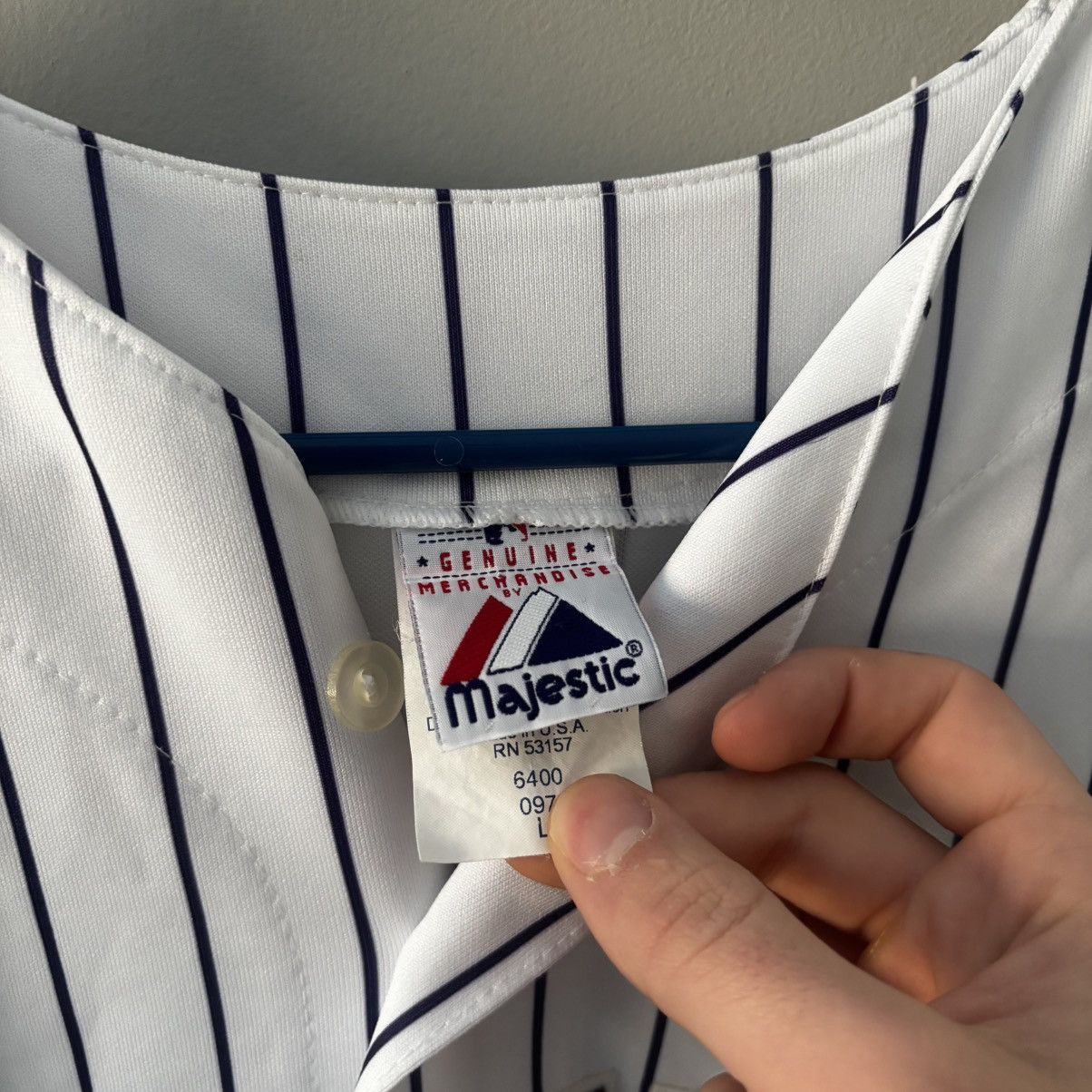 Majestic Colorado Rockies MLB Pinstripe Full Button Jersey Size US L / EU 52-54 / 3 - 2 Thumbnail