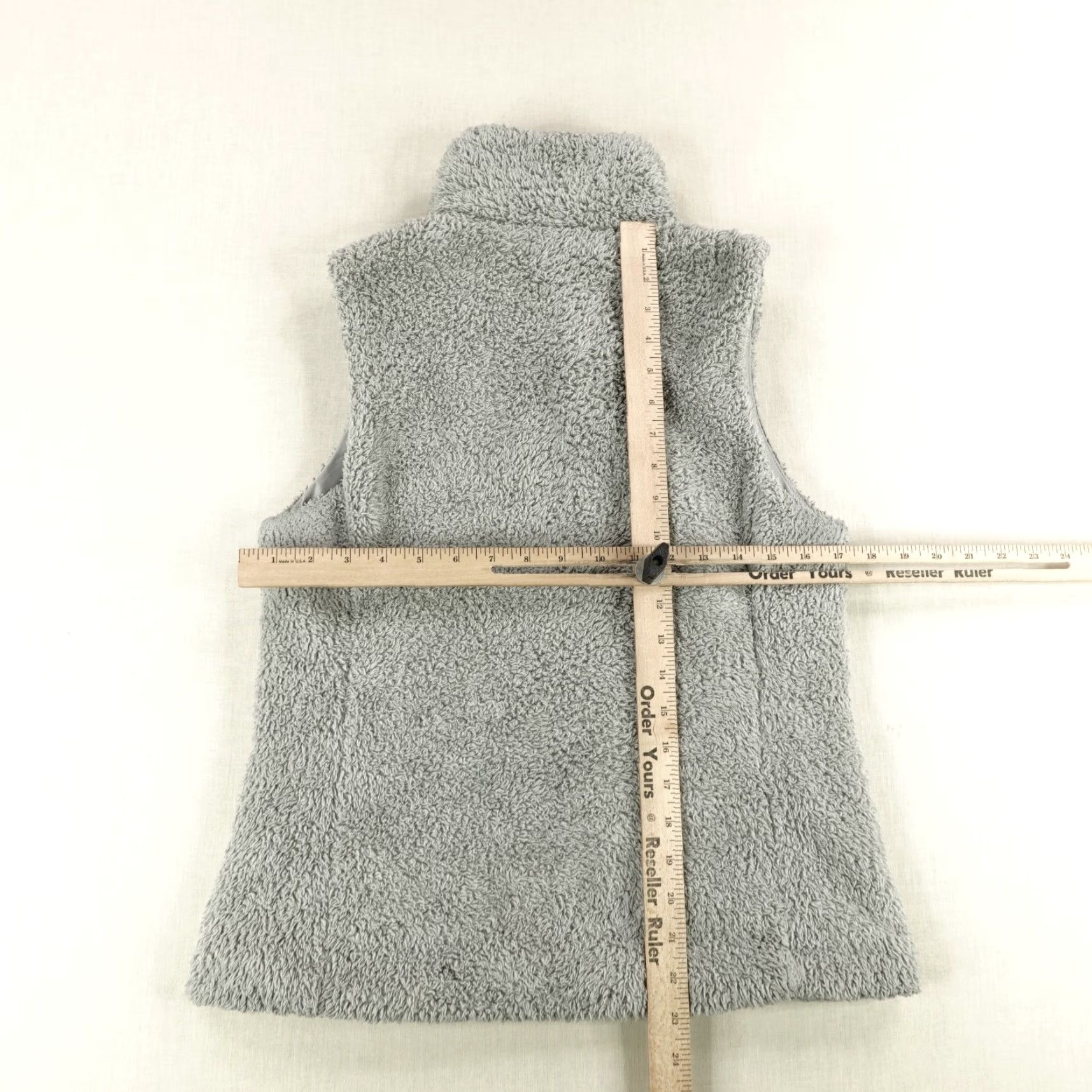 Patagonia VINTAGE Patagonia Vest Womens Medium Gray Los Gatos Fleece Sweater High Pile Full Zip Up Size M / US 6-8 / IT 42-44 - 5 Thumbnail