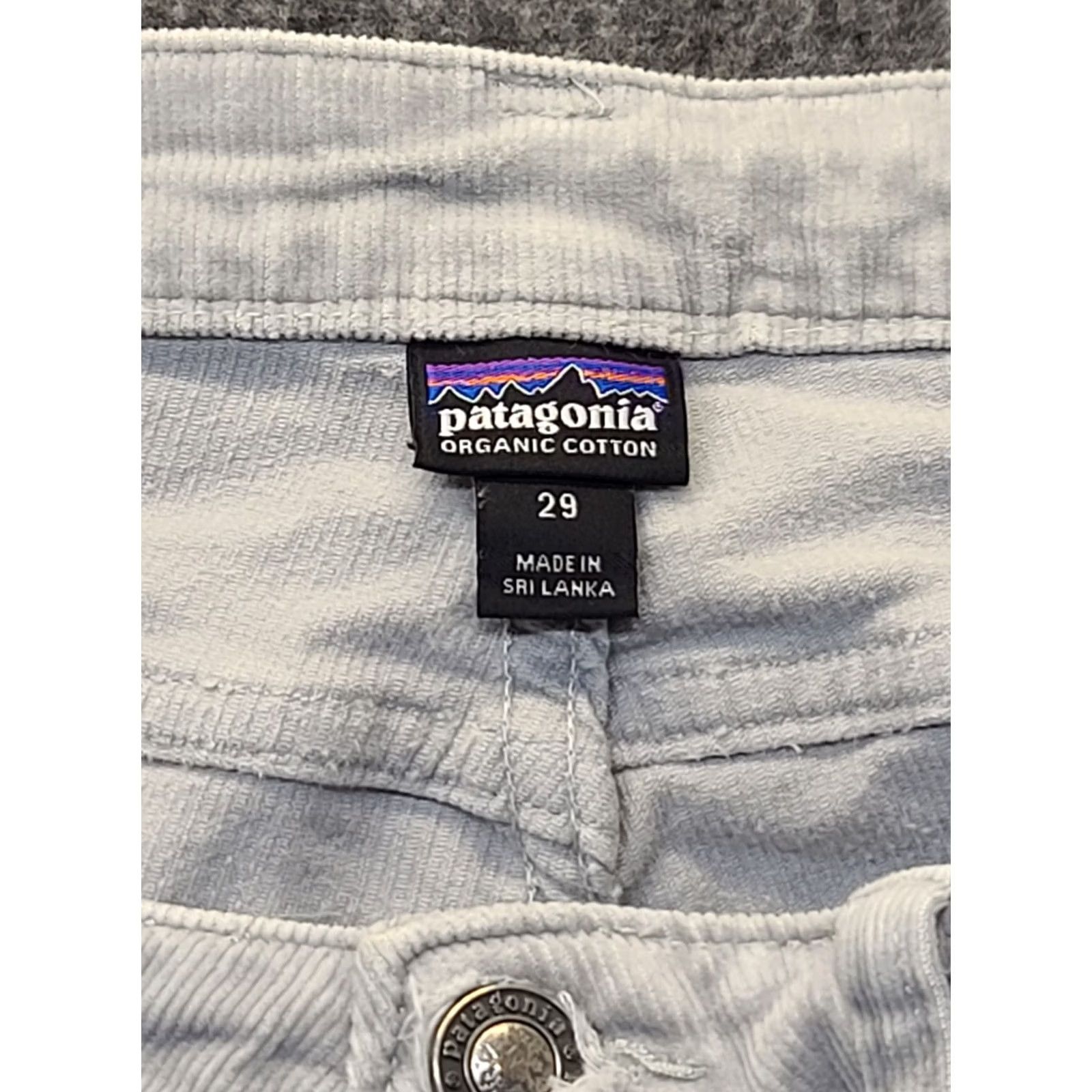 Patagonia Patagonia Pants Womens 29x31 Corduroy Slim Fit Mid Rise Everyday Gray Cotton Spandex Size 29" - 2 Thumbnail