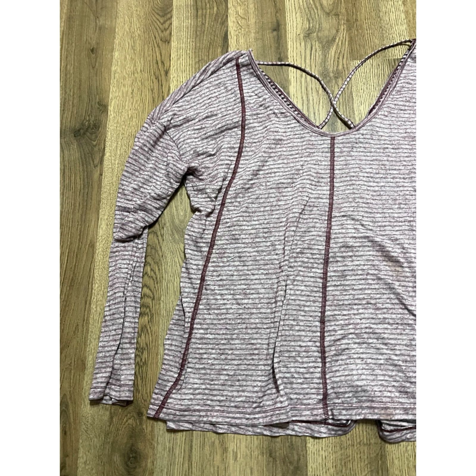 The North Face The North Face Shirt Women L Purple Striped Long Sleeve Size L / US 10 / IT 46 - 3 Thumbnail