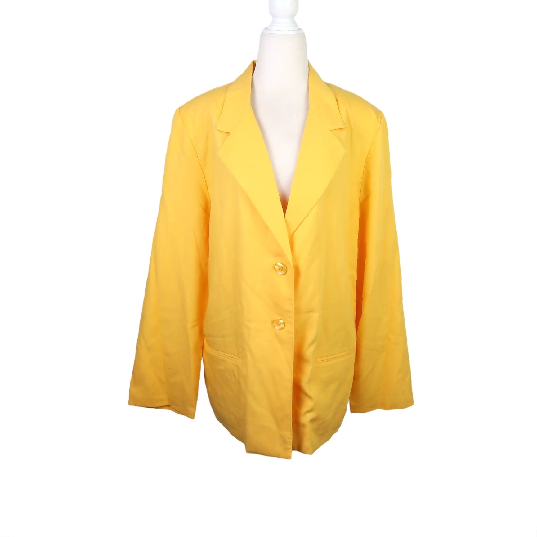 Vintage VINTAGE Sag Harbor Yellow Blazer Jacket Women L Blazer 90s Button Closure Solid Polyester Spring Summer Basic Jacket Women's 90s Size L / US 10 / IT 46 - 2 Thumbnail